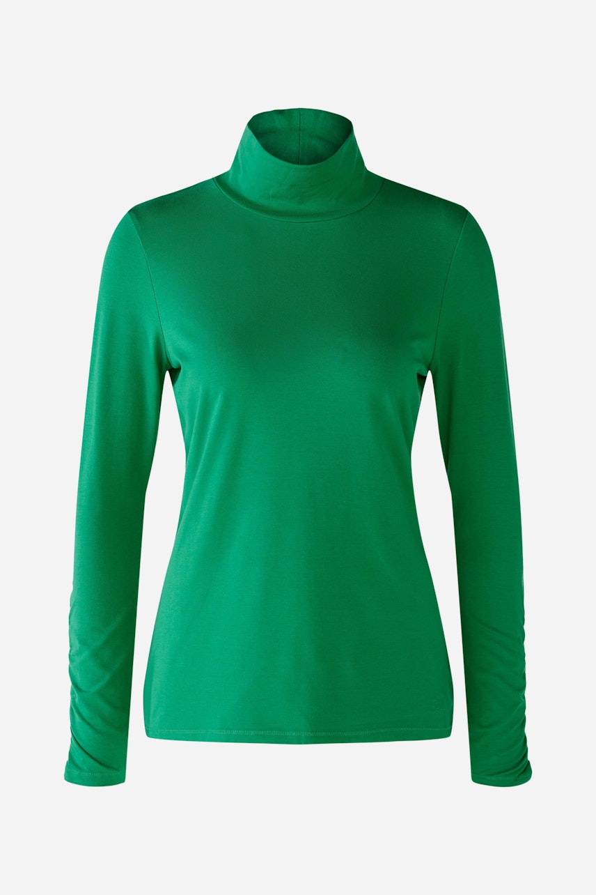 Bild 6 von Stand-up collar shirt - green in green | Oui