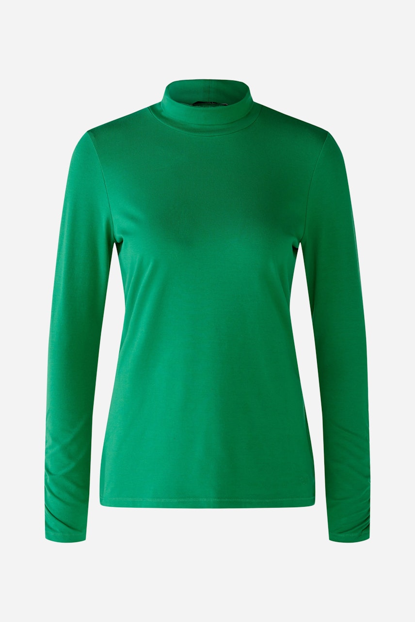 Bild 7 von Stand-up collar shirt - green in green | Oui