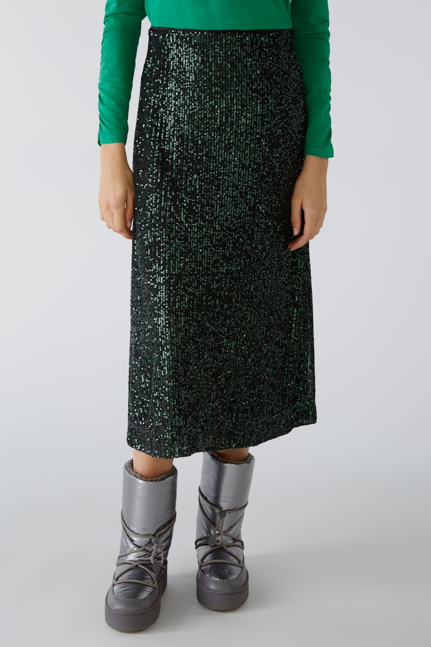 Bild 2 von Midi skirt - dark green in dark green | Oui