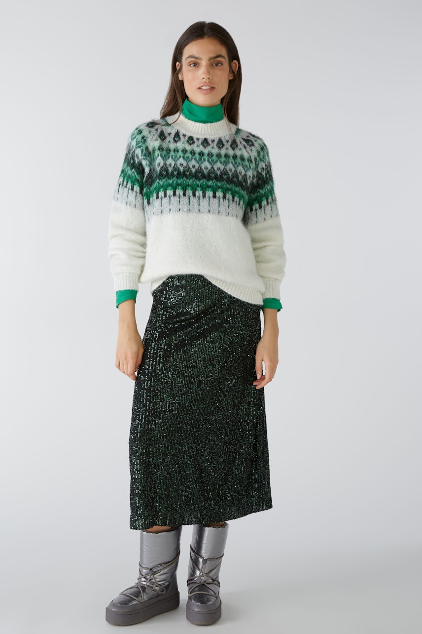 Bild 1 von Midi skirt - dark green in dark green | Oui