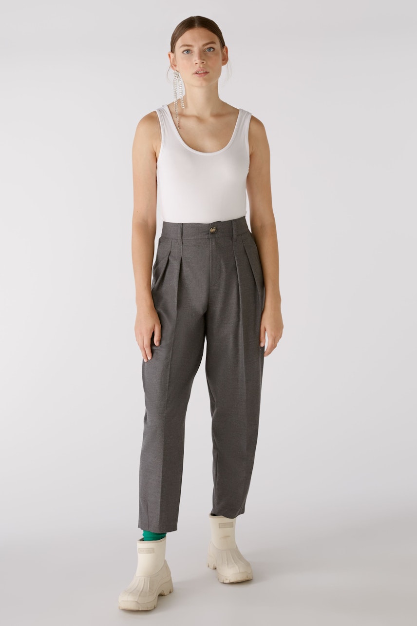 Bild 5 von Pleated trousers - dark grey in dark grey | Oui