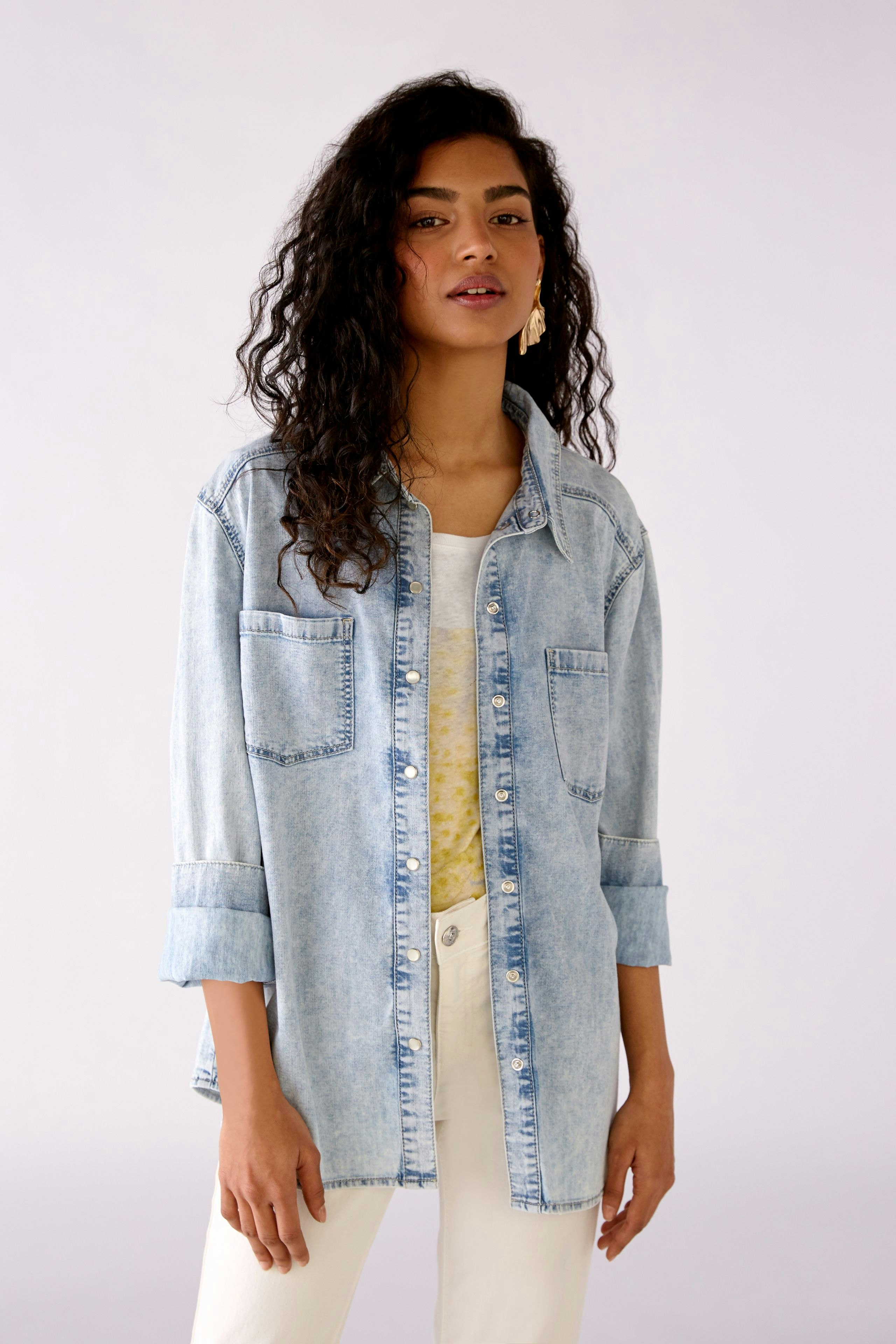 Bild 3 von Shirt blouse - blue denim in blue denim | Oui