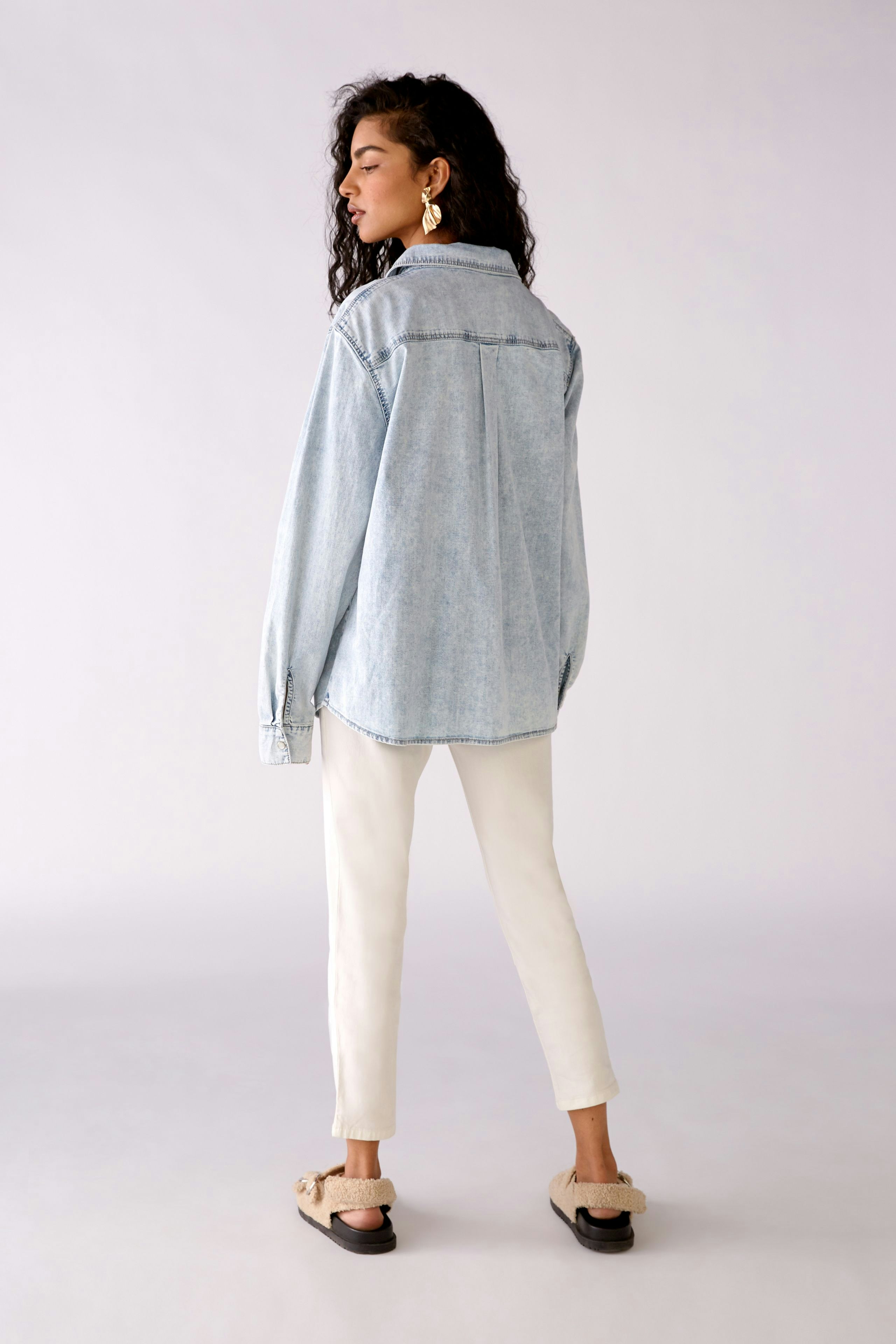 Bild 4 von Shirt blouse - blue denim in blue denim | Oui