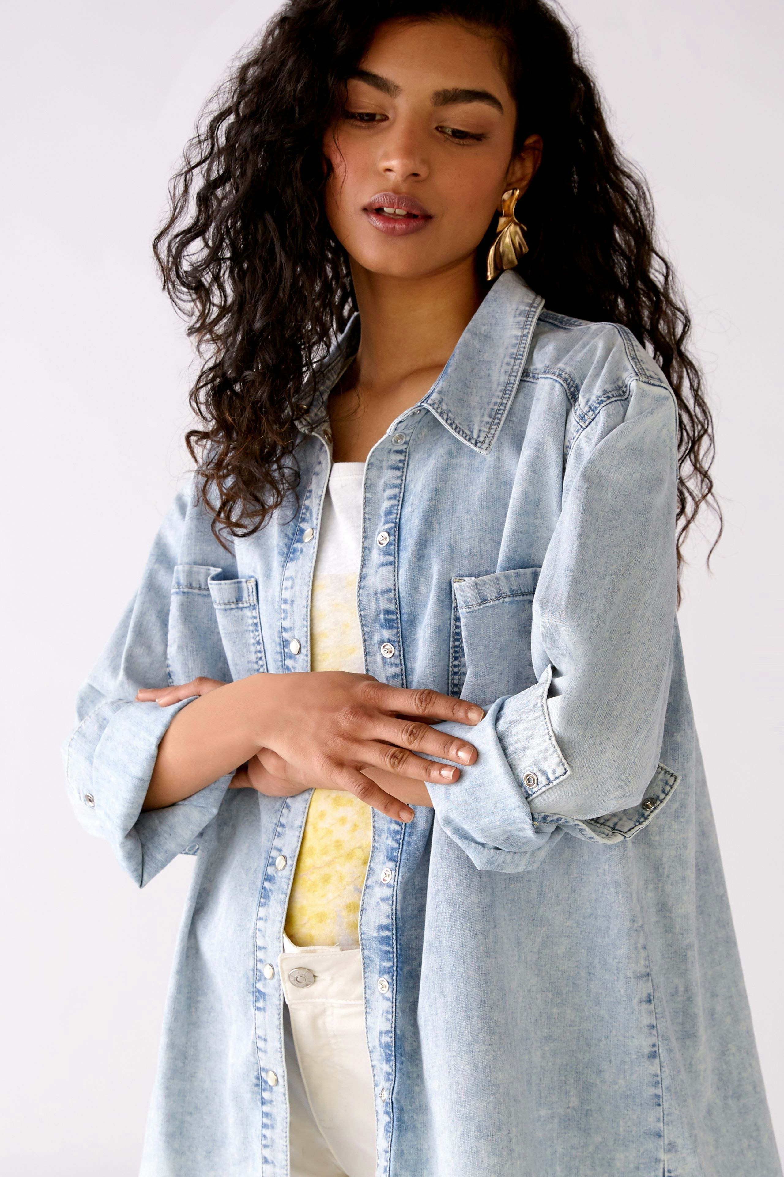 Bild 5 von Shirt blouse - blue denim in blue denim | Oui