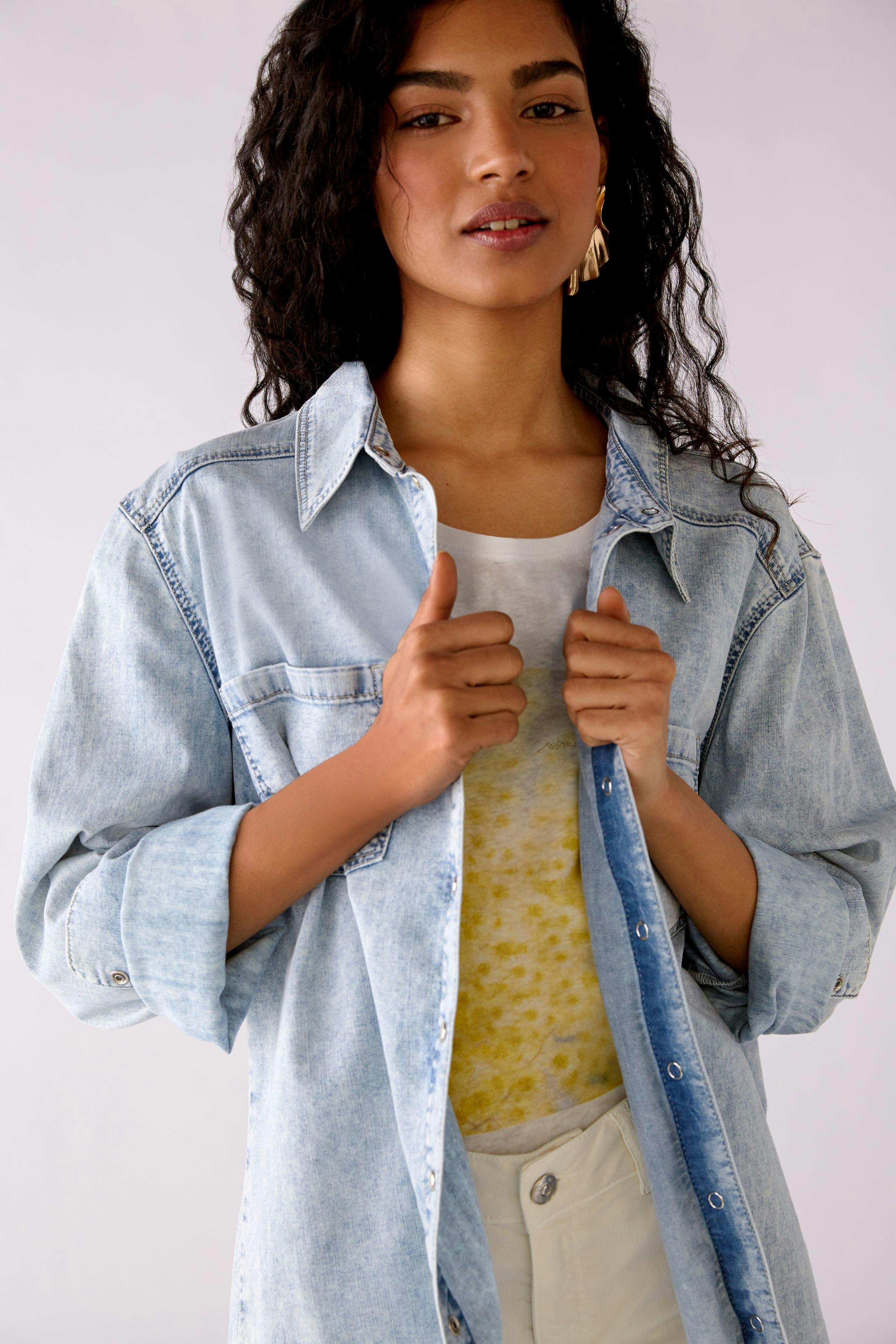 Bild 6 von Shirt blouse - blue denim in blue denim | Oui