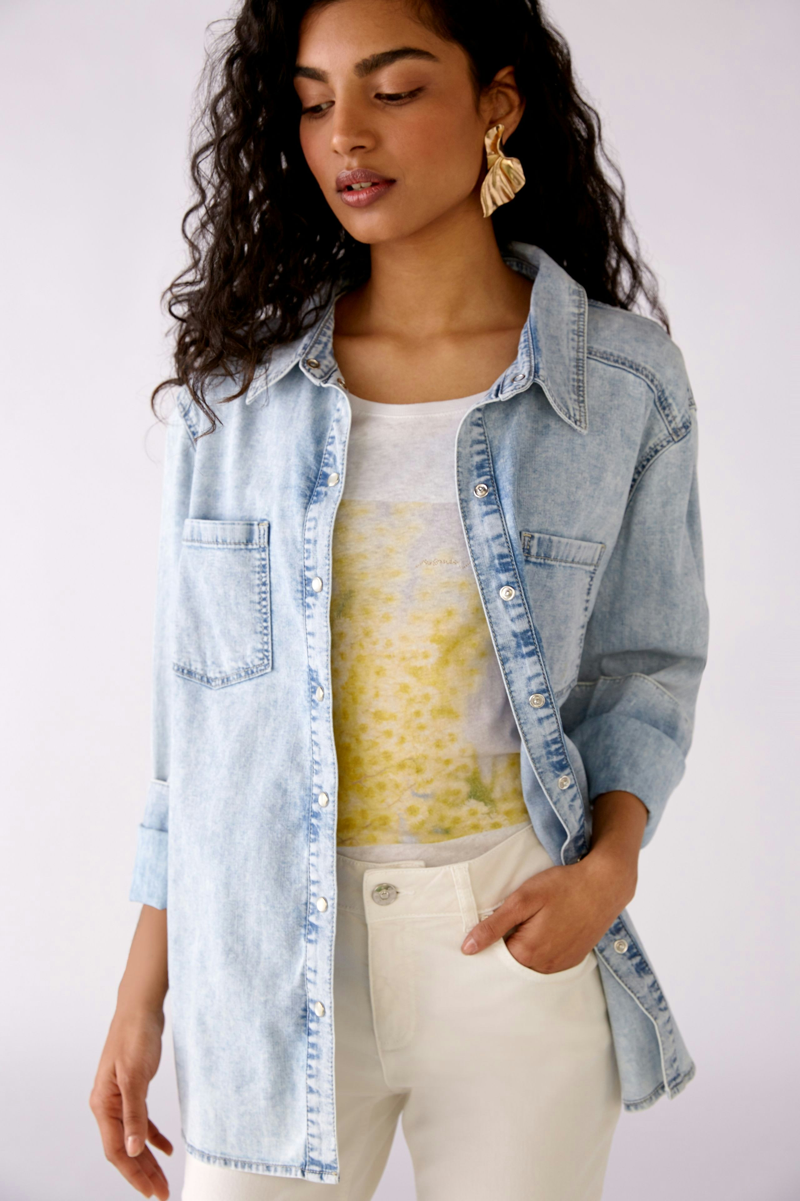 Bild 1 von Shirt blouse - blue denim in blue denim | Oui
