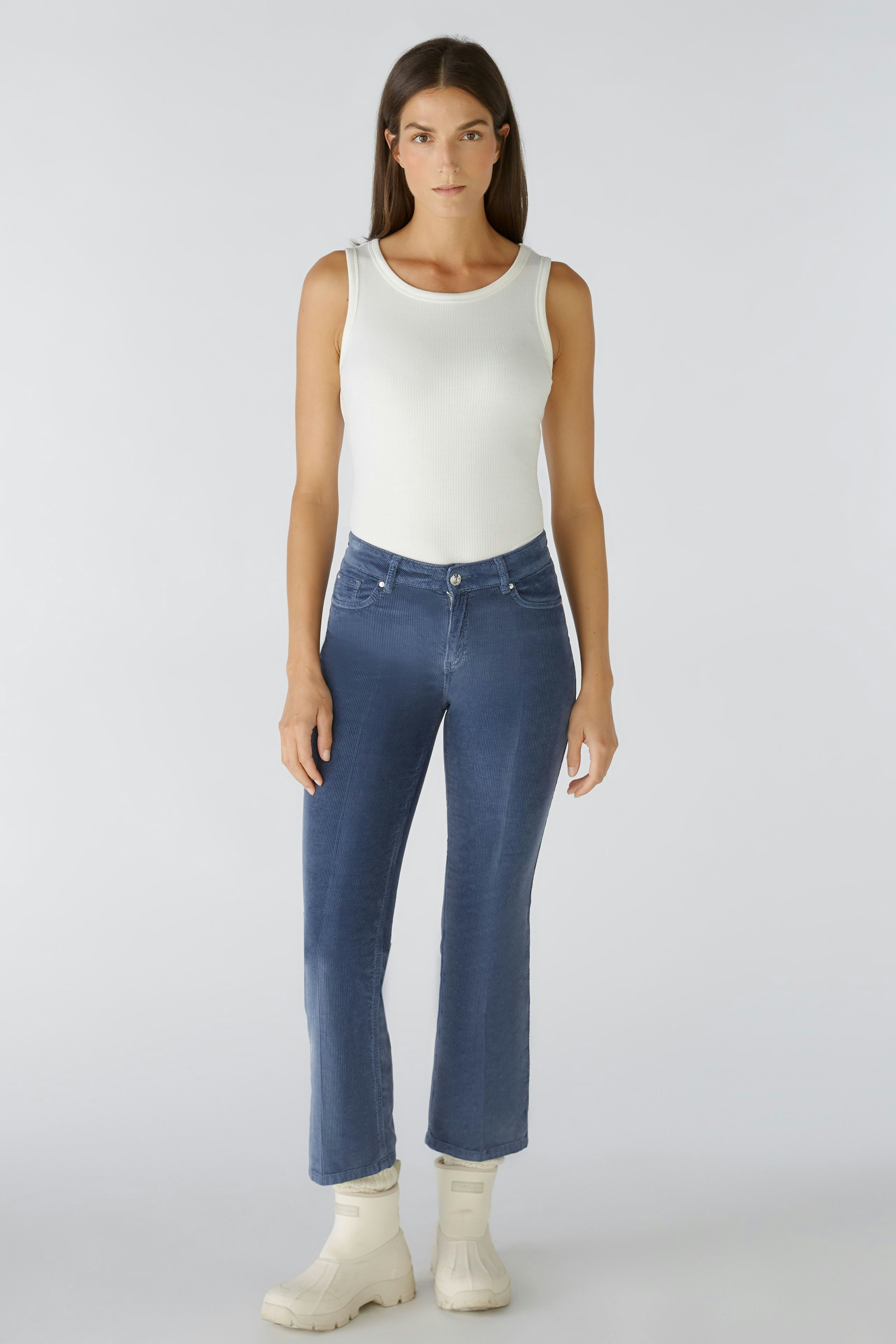 Corduroy trousers EASY KICK - vintage indigo