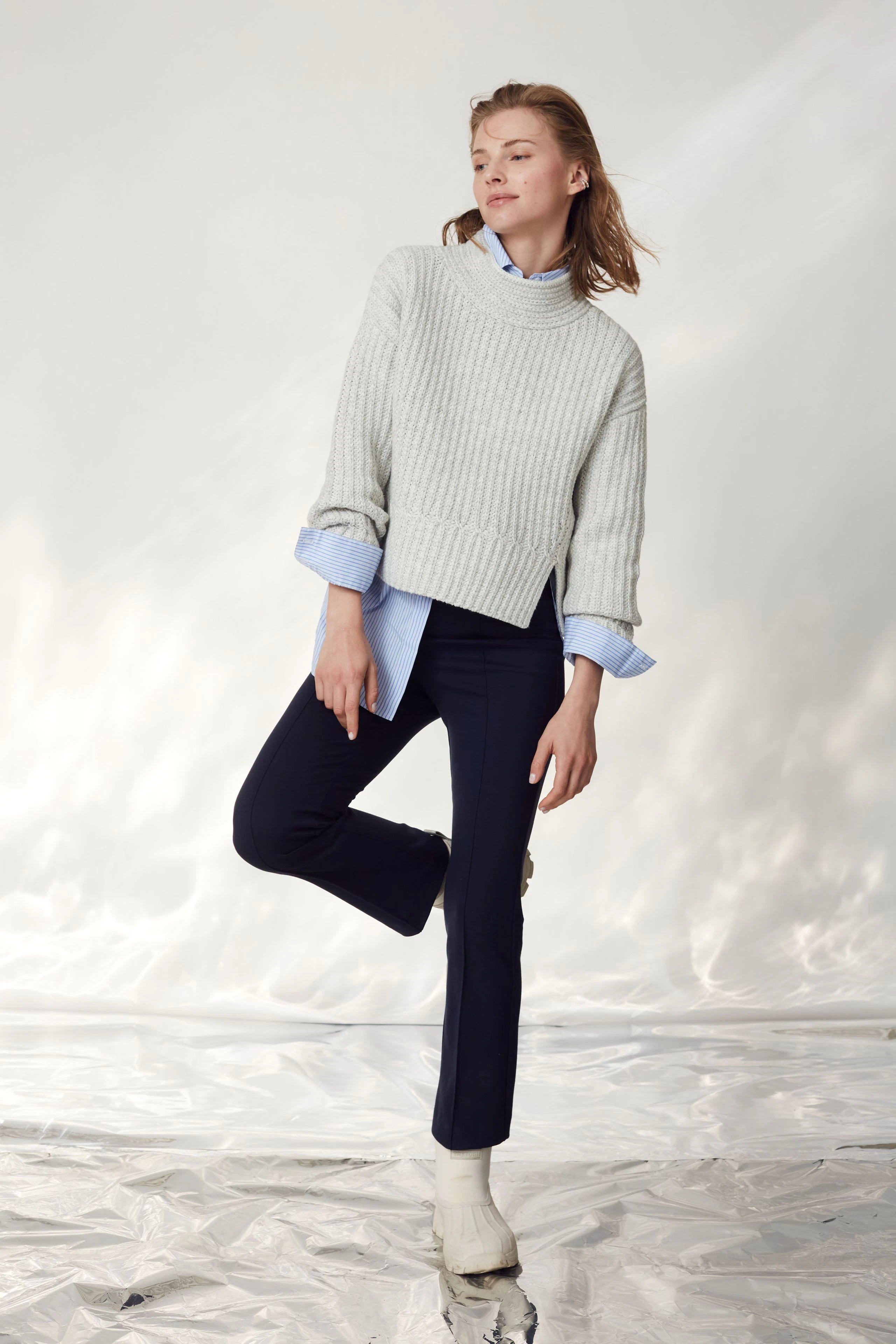 Image 6 of pullover - lightgrey grey in lightgrey grey | Oui