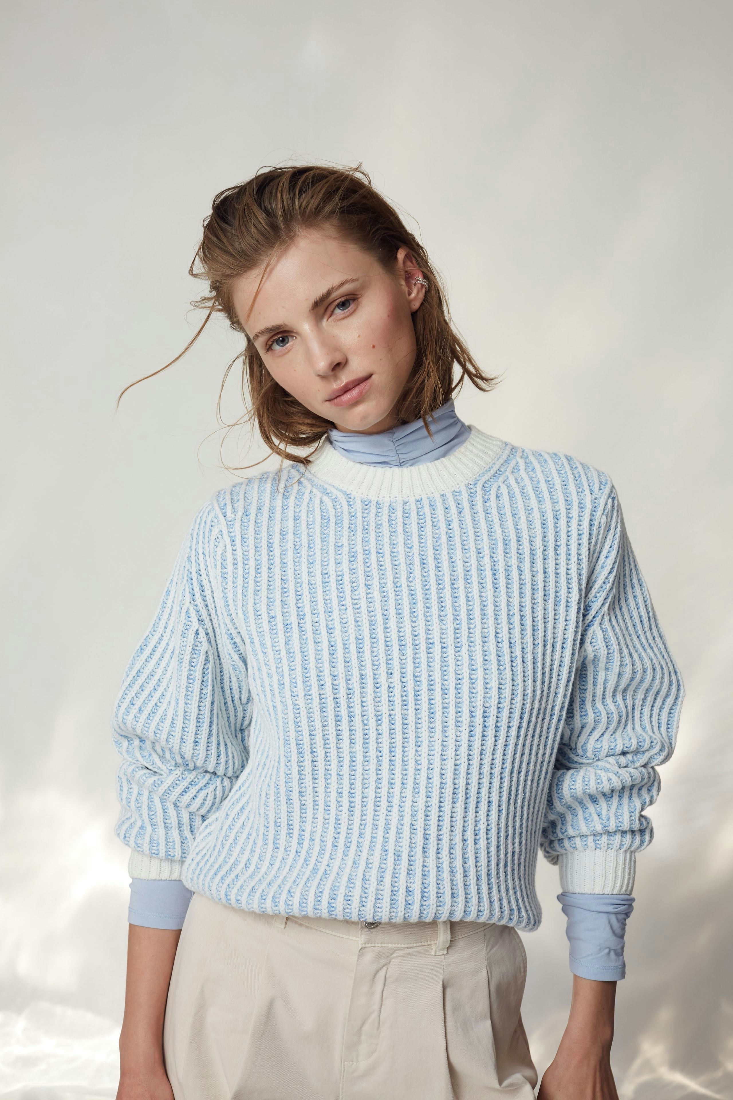 Bild 5 von Pullover - offwhite blue in offwhite blue | Oui