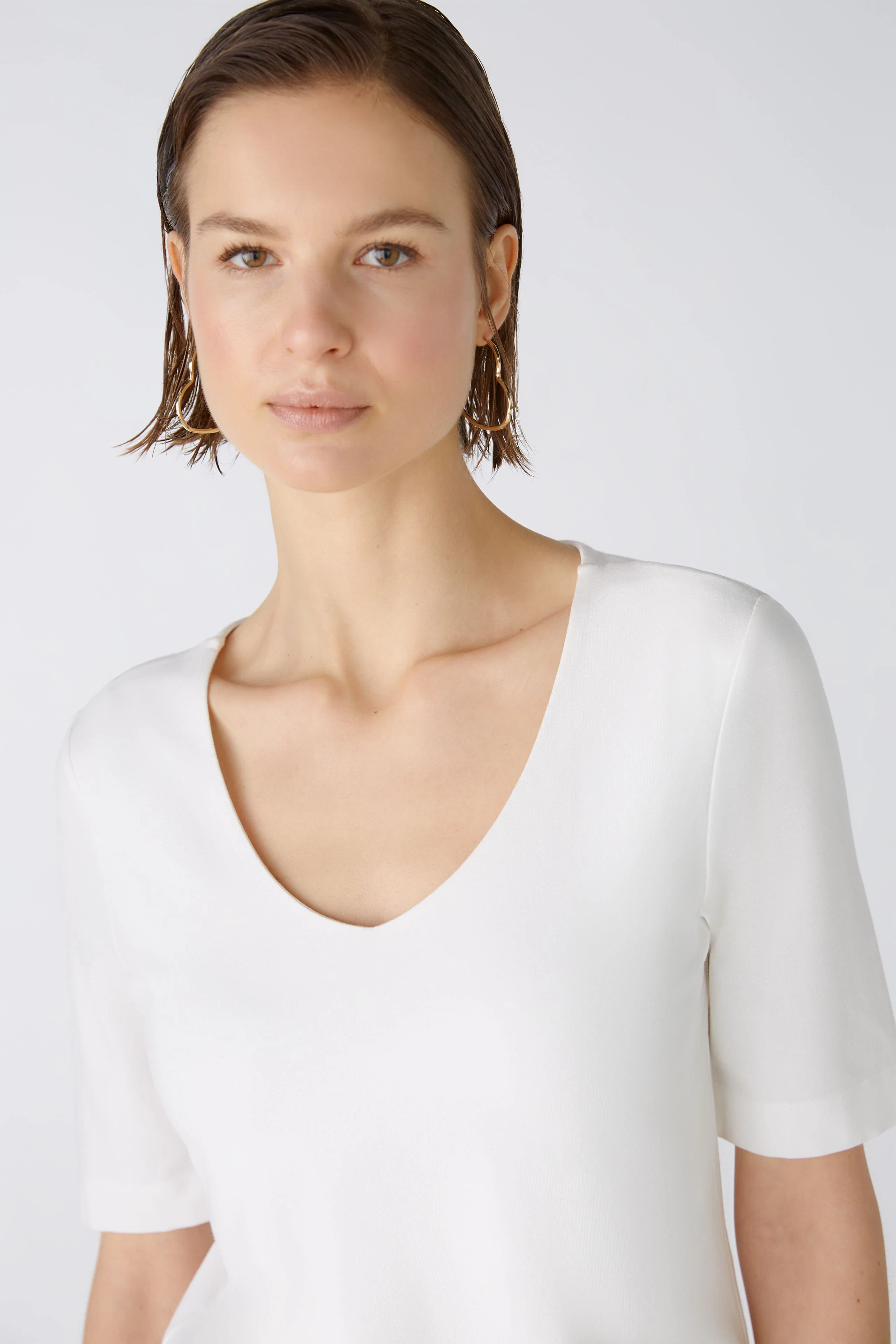 Image 5 of T-shirt - cloud dancer in cloud dancer | Oui