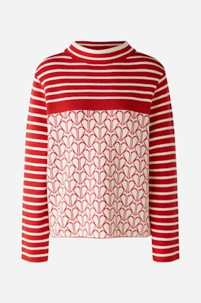 Pullover - offwhite red