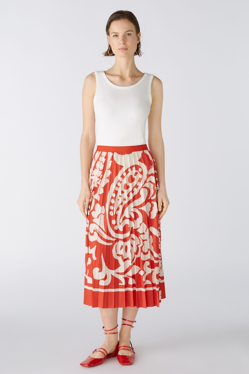 Bild 6 von Midi skirt - red white in red white | Oui