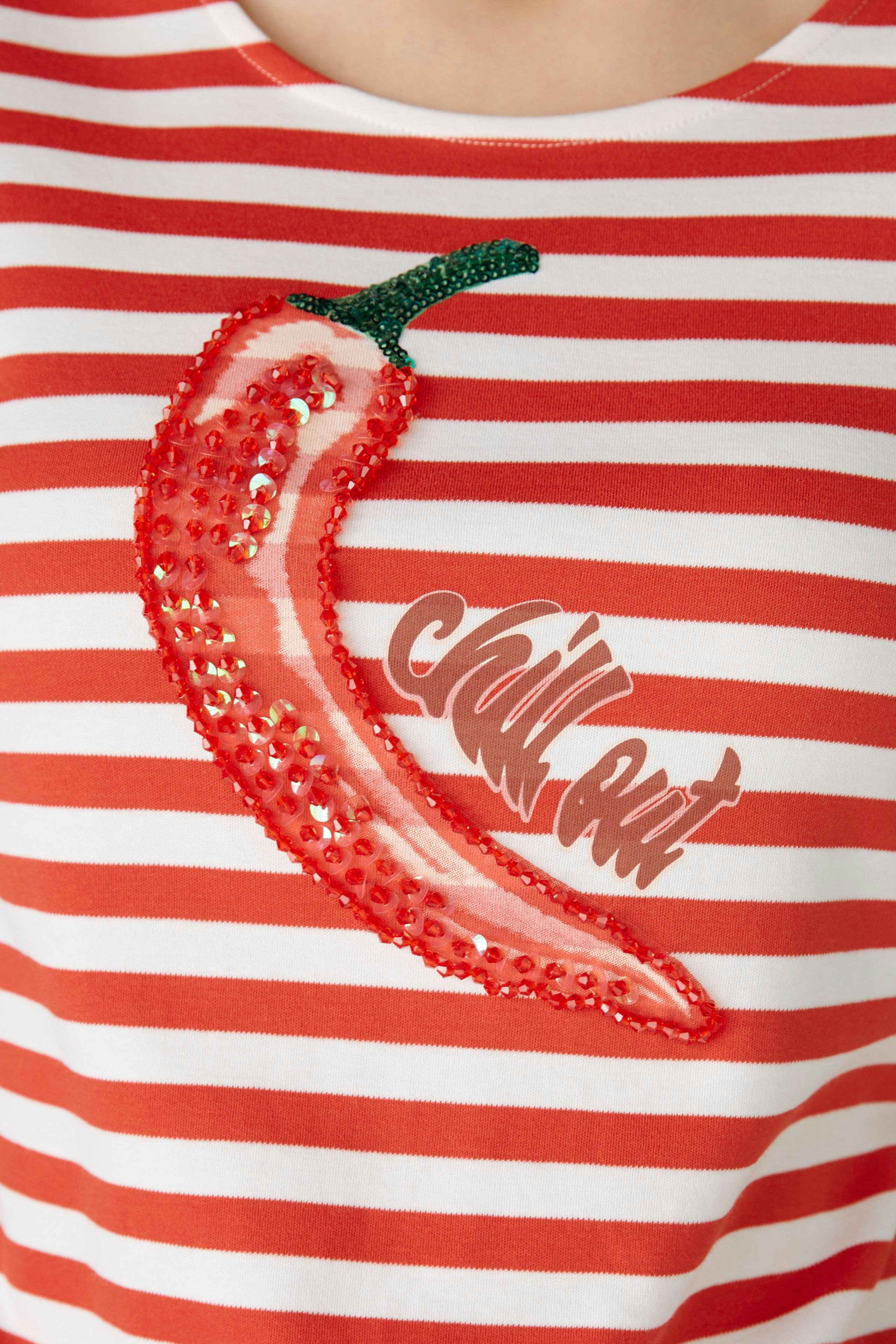 Bild 5 von T-shirt - red white in red white | Oui