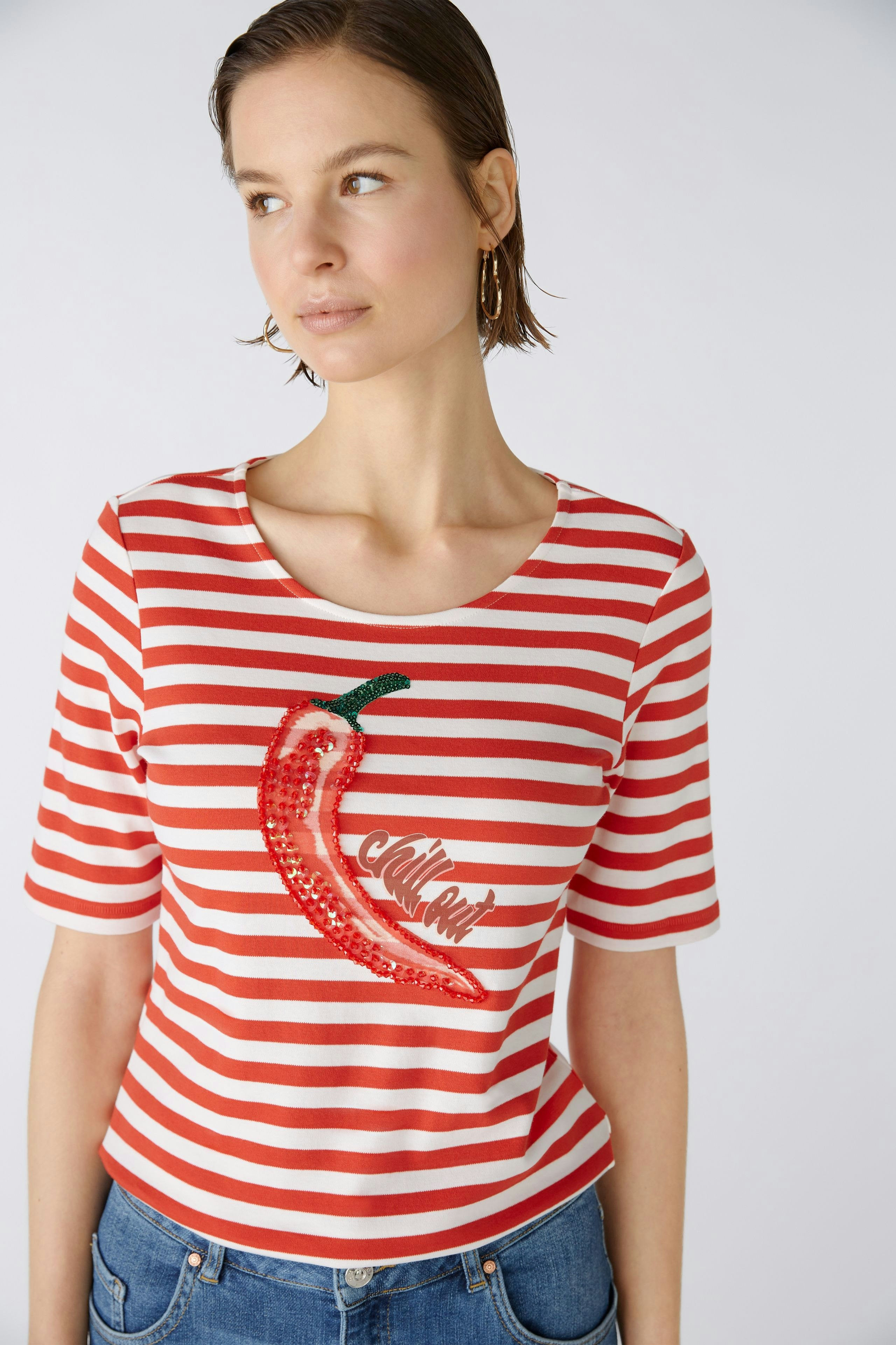 Bild 6 von T-shirt - red white in red white | Oui