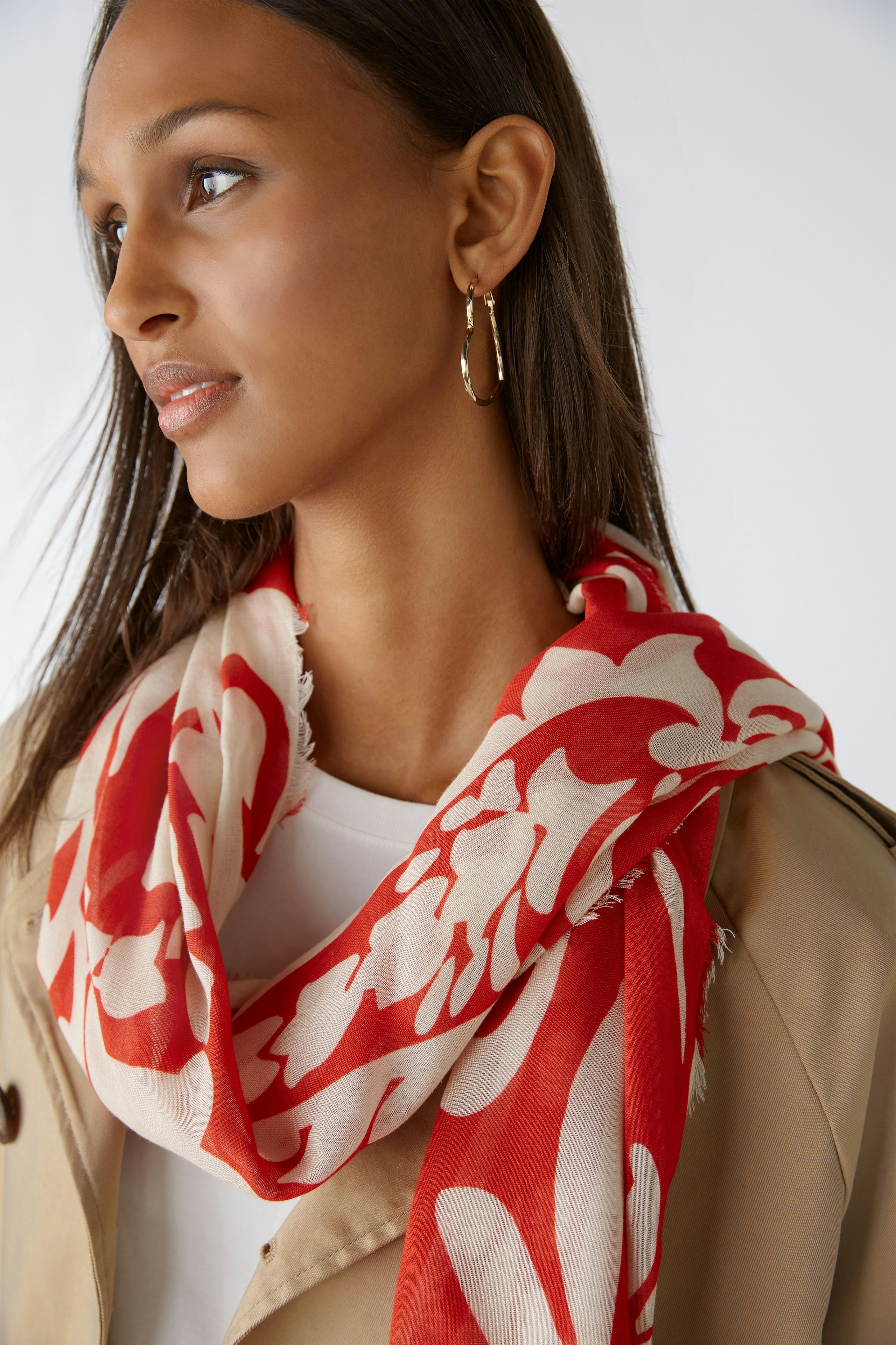 Scarf - red white