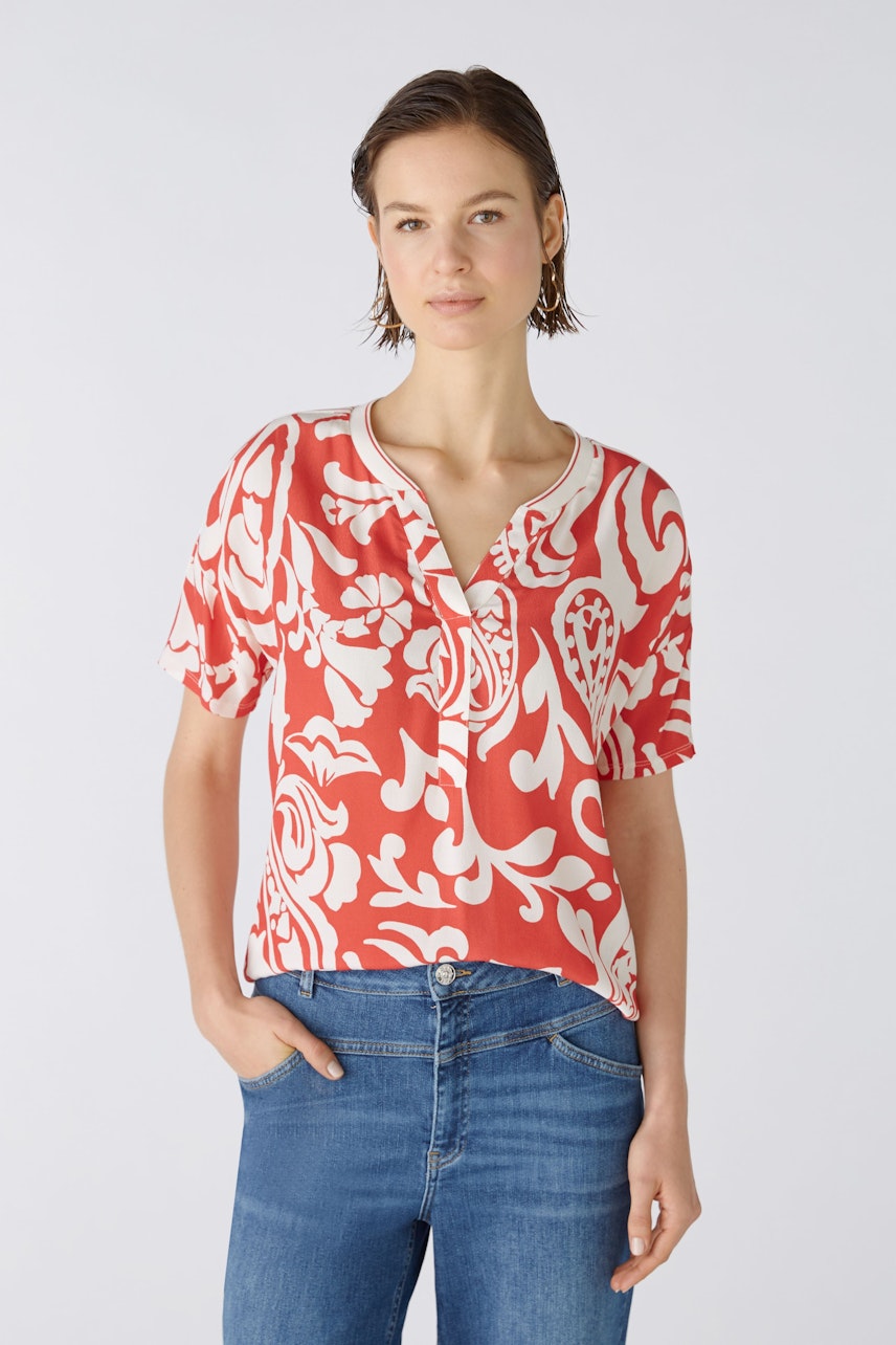 Bild 6 von Blouse shirt - red white in red white | Oui