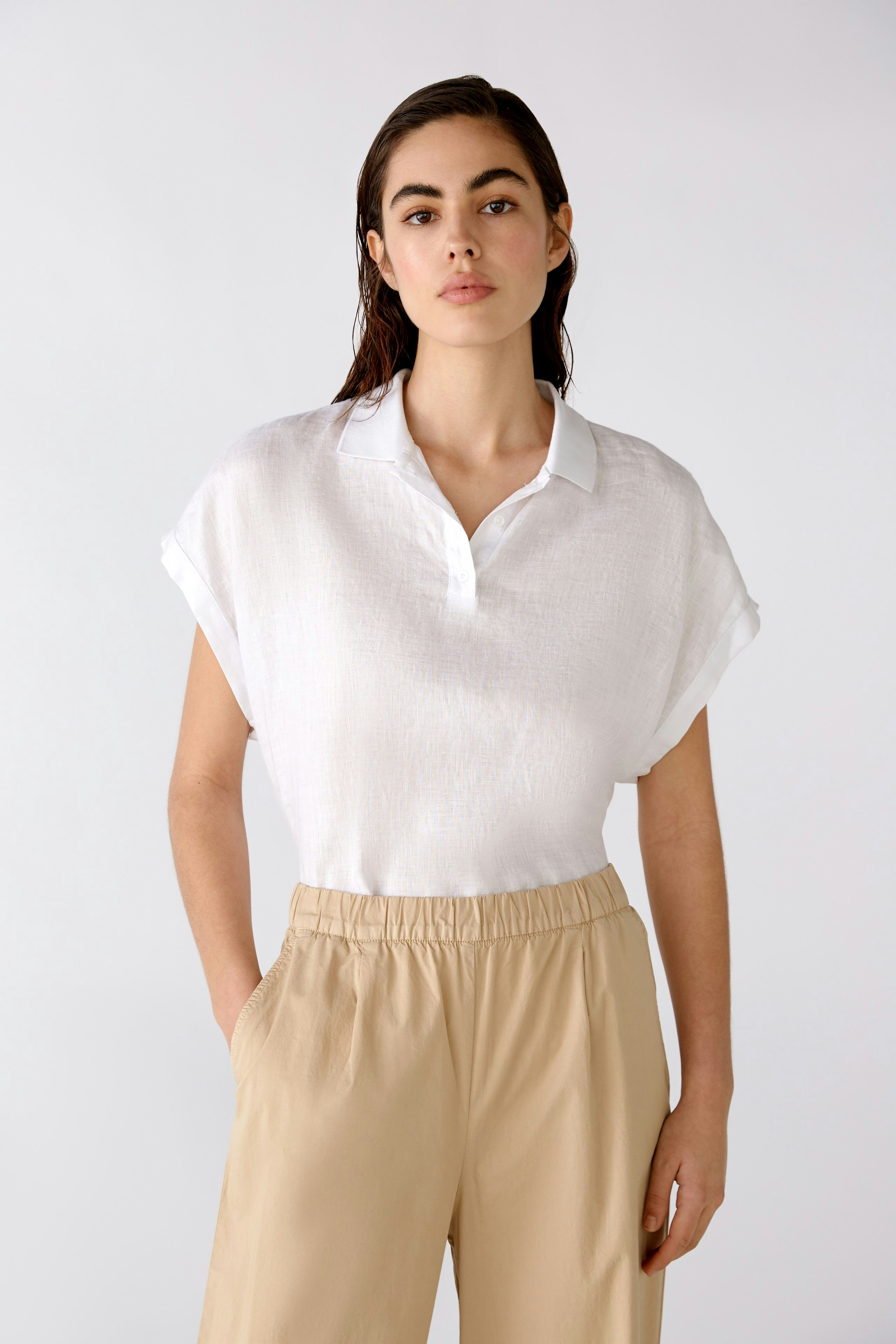 Bild 3 von Linen blouse - optic white in optic white | Oui