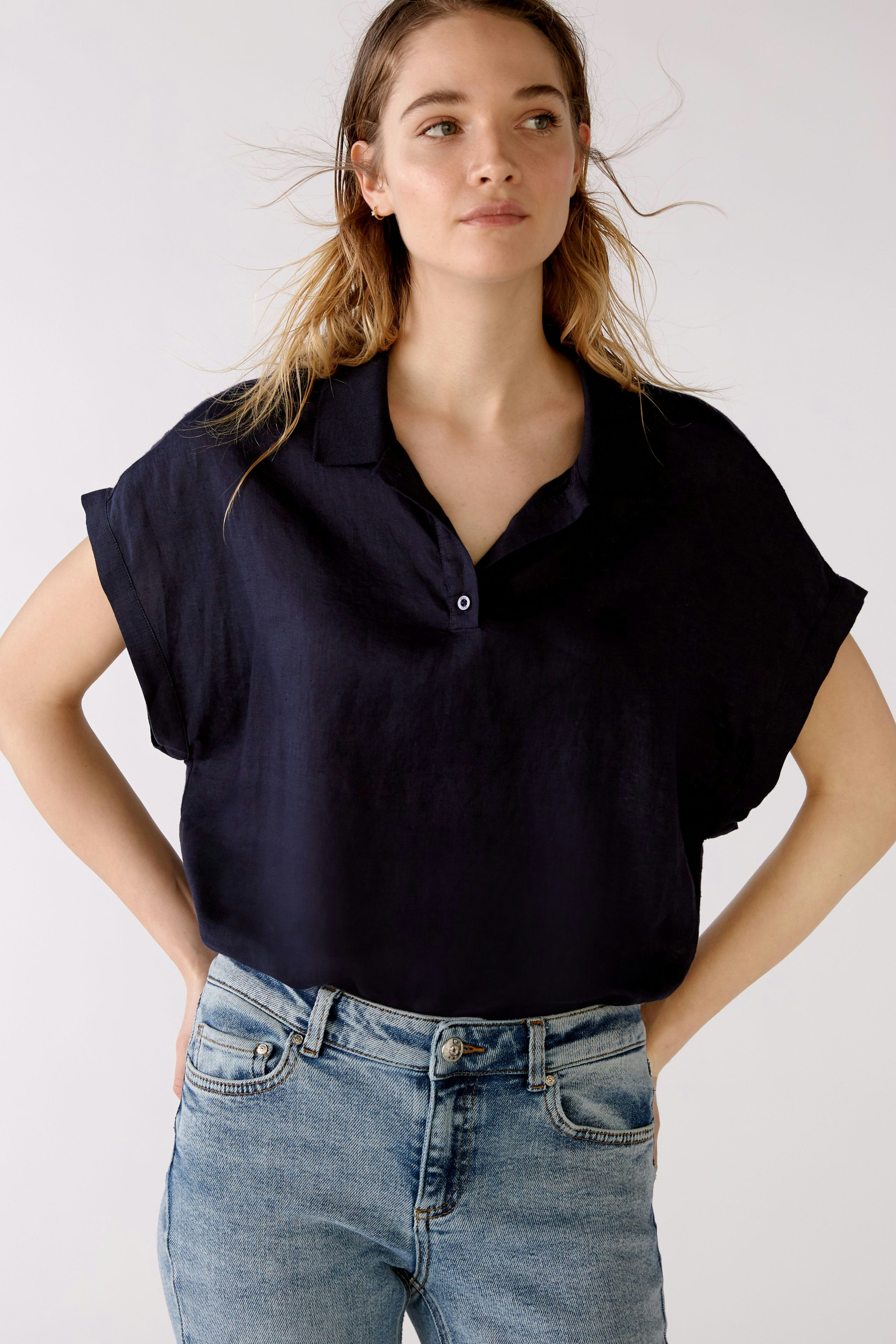 Bild 6 von Linen blouse - darkblue in darkblue | Oui