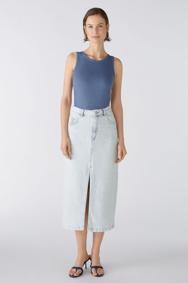 Bild 6 von Denim skirt THE MAXI - blue denim in blue denim | Oui