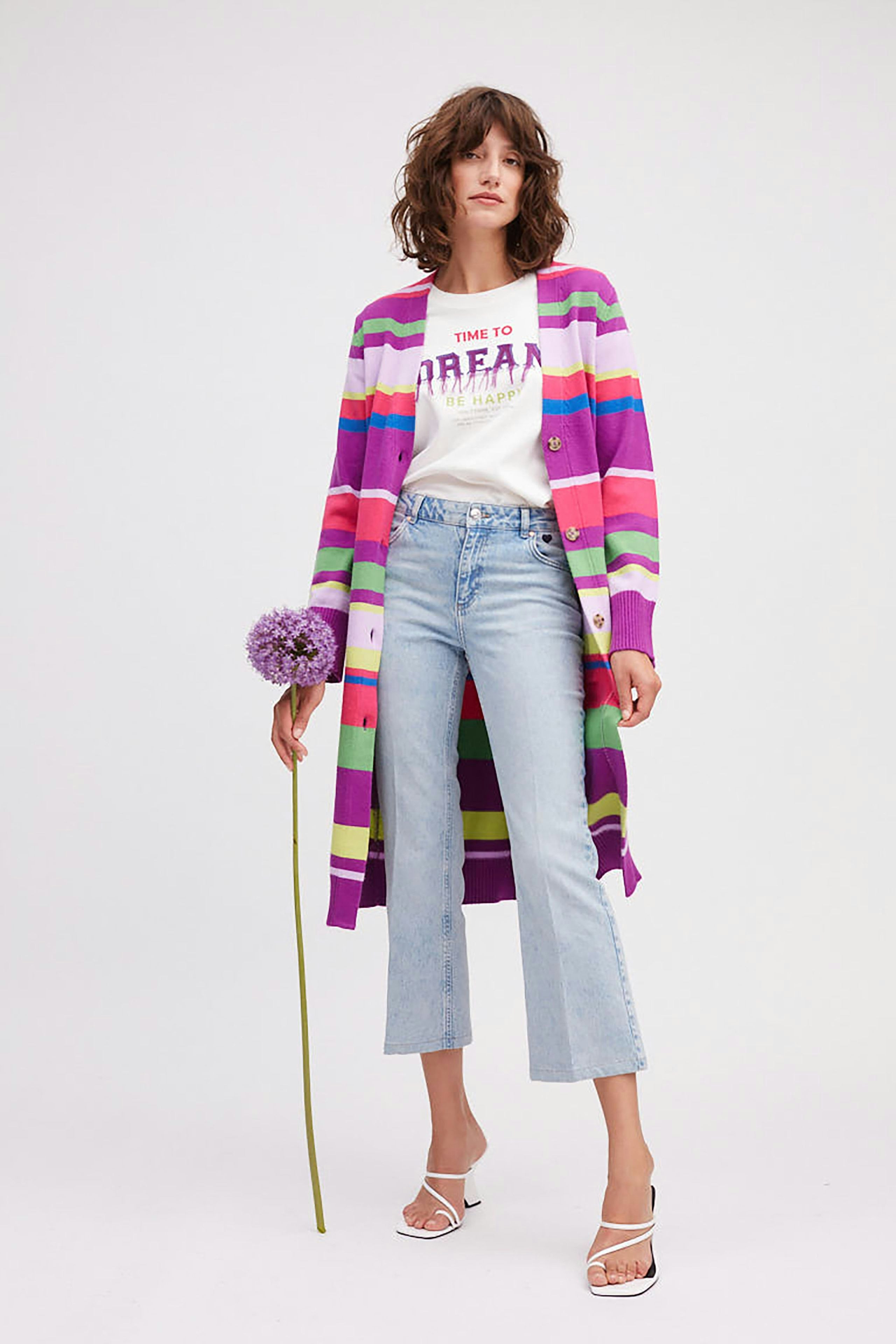 Bild 7 von Knitted coat - lilac green in lilac green | Oui