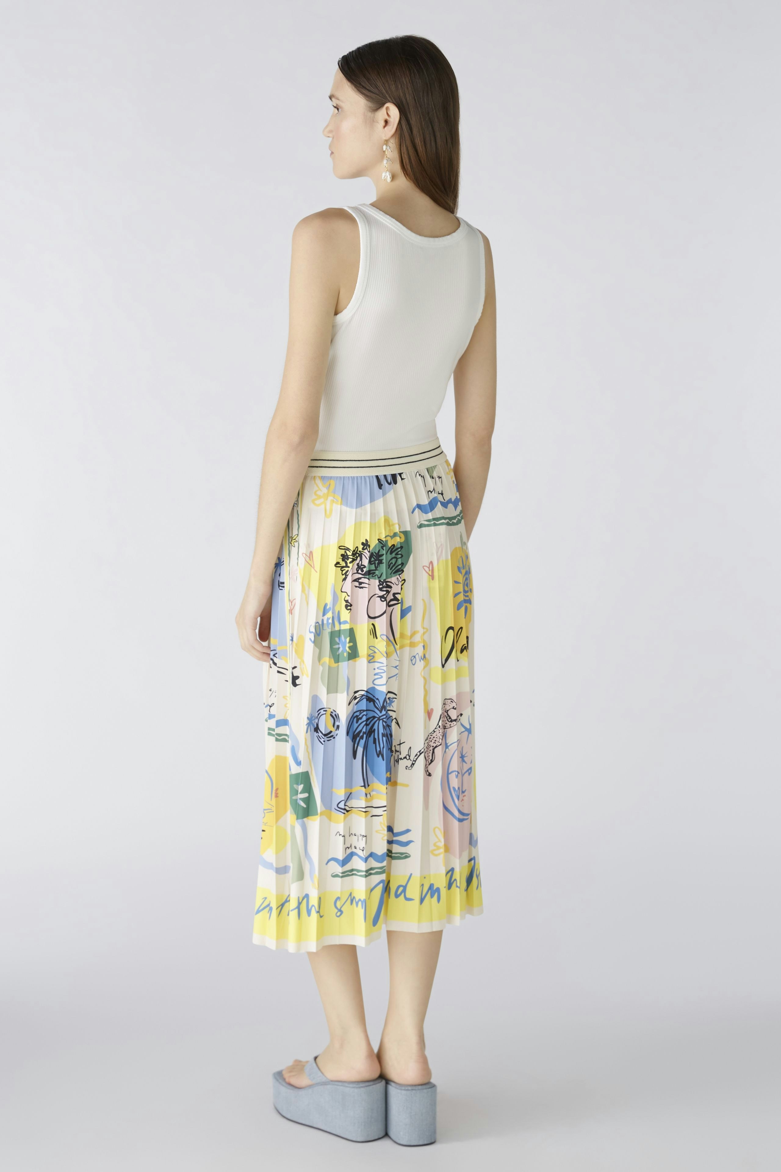 Bild 3 von Midi skirt - yellow blue in yellow blue | Oui
