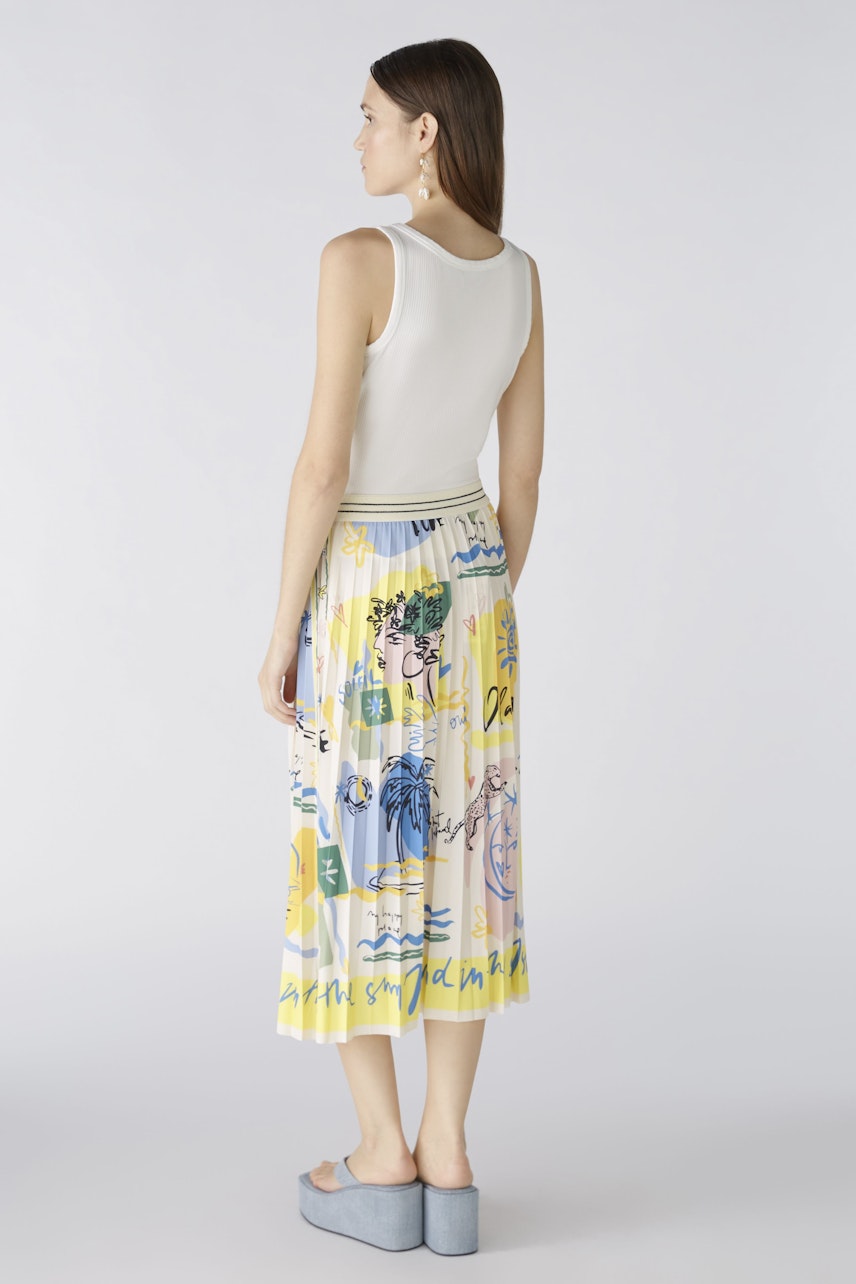 Bild 3 von Midi skirt - yellow blue in yellow blue | Oui