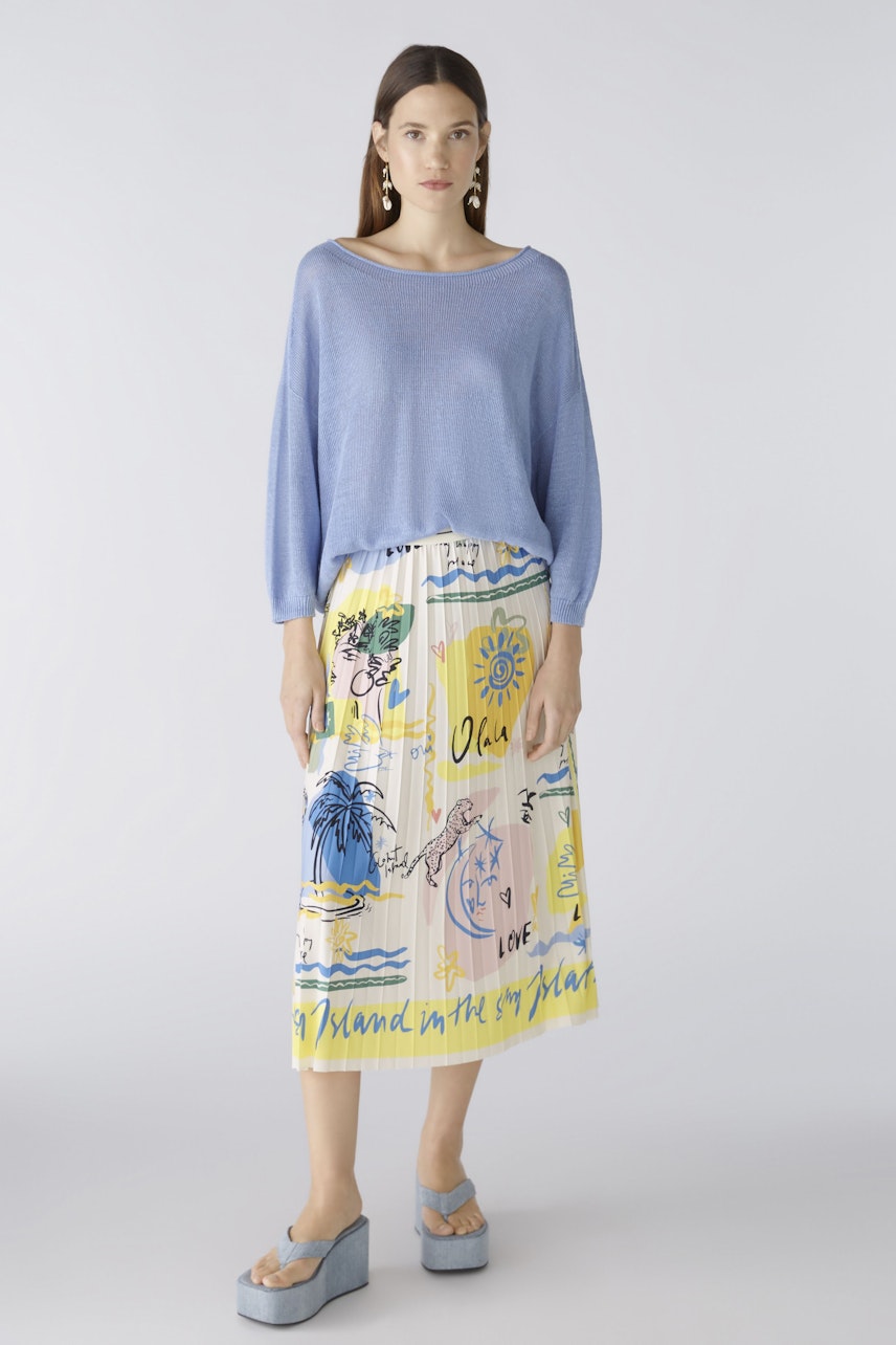 Bild 1 von Midi skirt - yellow blue in yellow blue | Oui