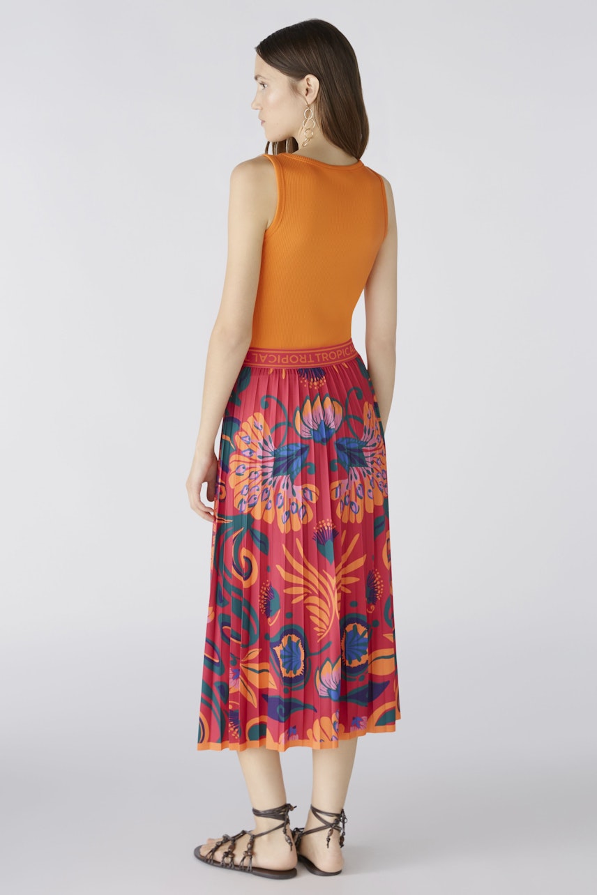 Bild 3 von Midi skirt - pink orange in pink orange | Oui