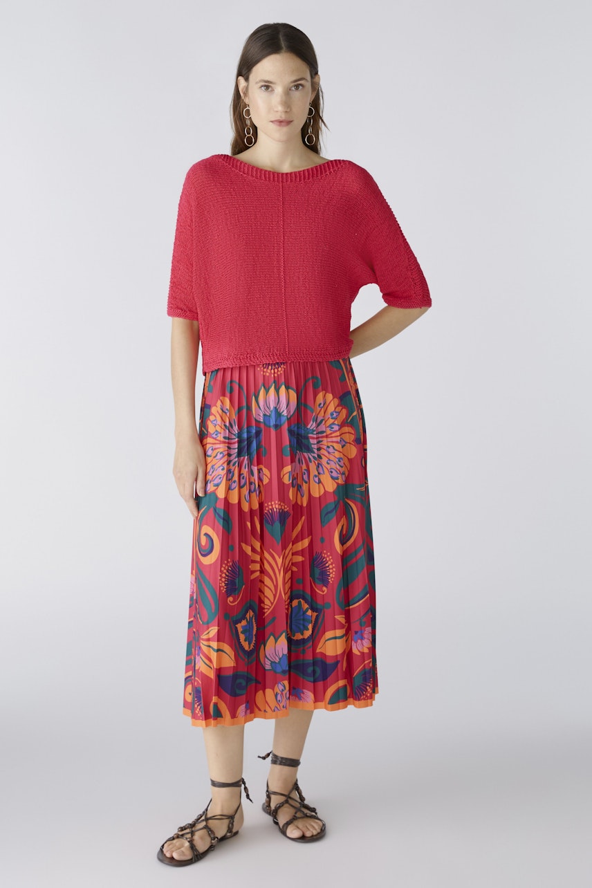 Bild 1 von Midi skirt - pink orange in pink orange | Oui