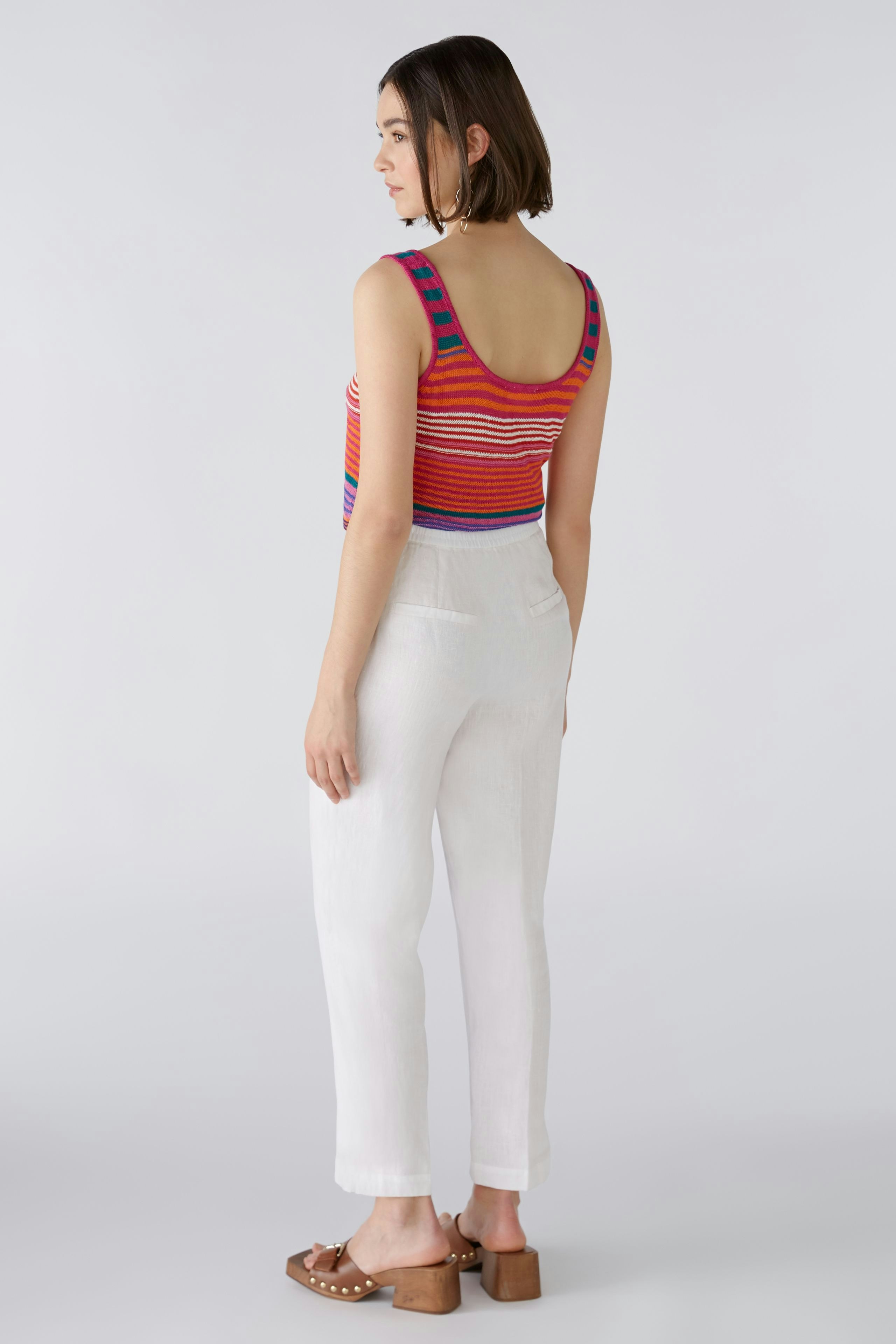 Bild 4 von Linen trousers - optic white in optic white | Oui