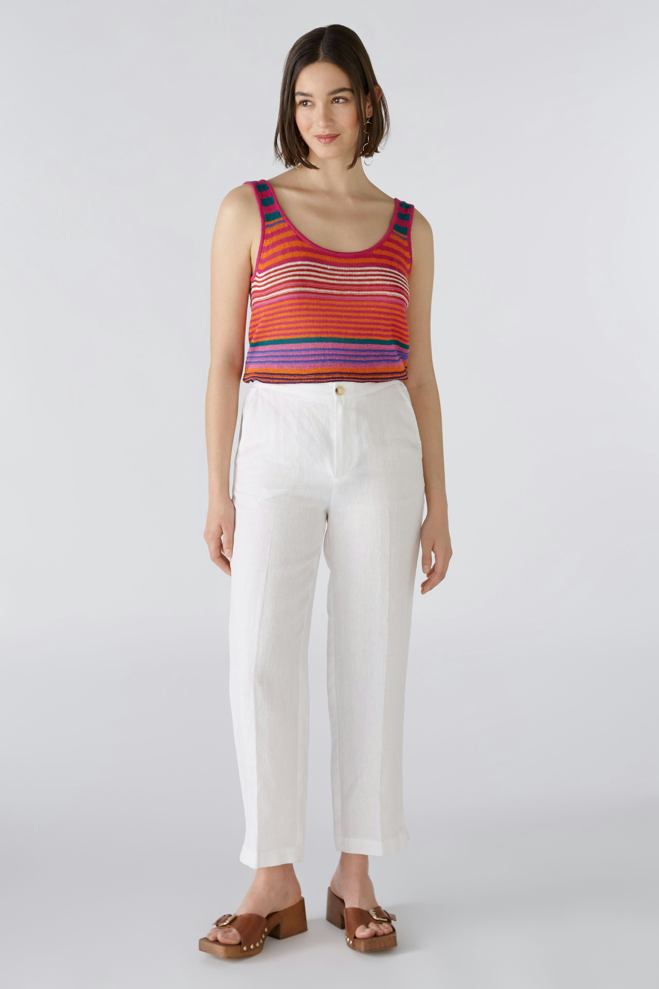 Bild 1 von Linen trousers - optic white in optic white | Oui