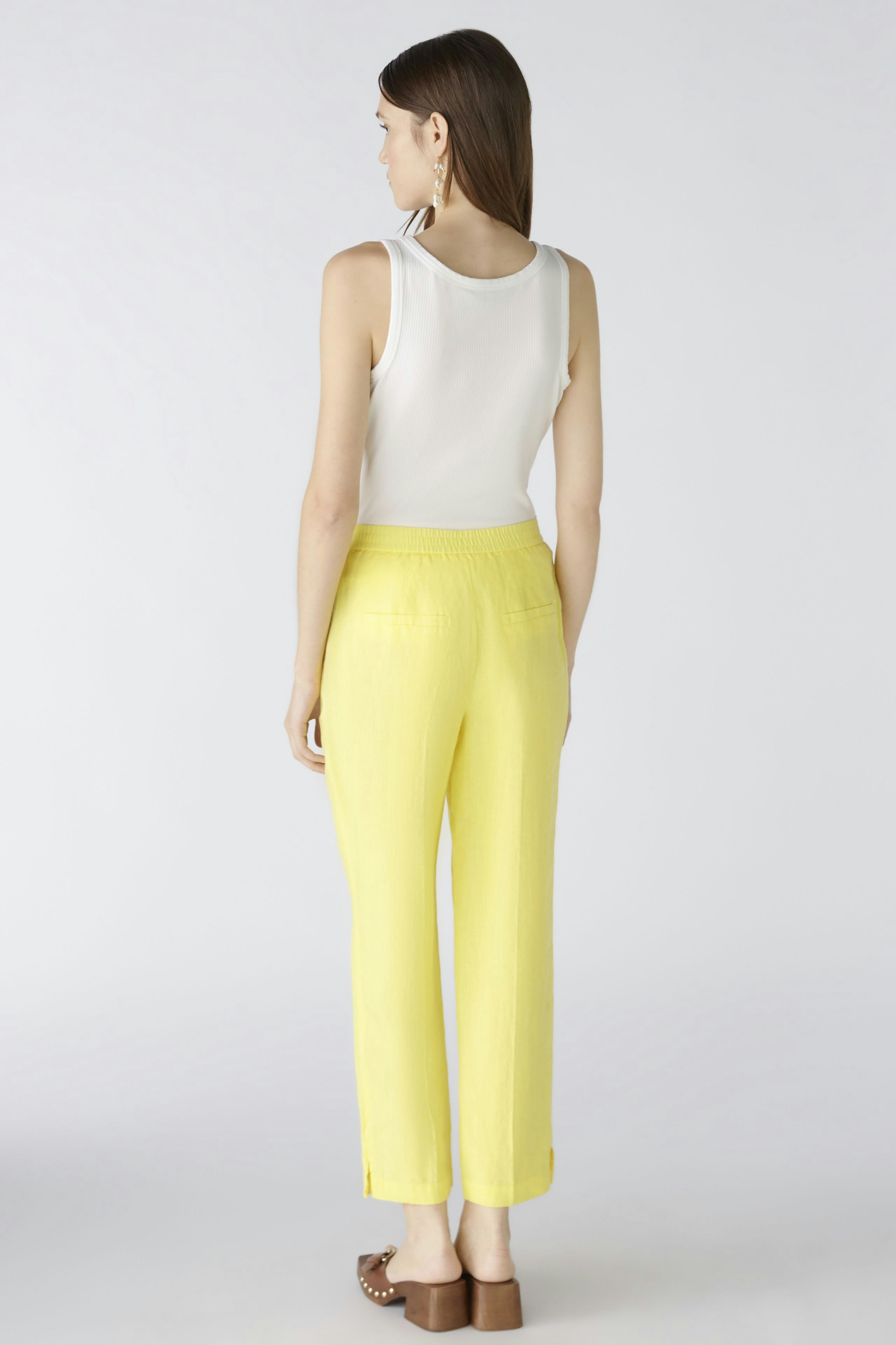 Bild 3 von Linen trousers - yellow in yellow | Oui