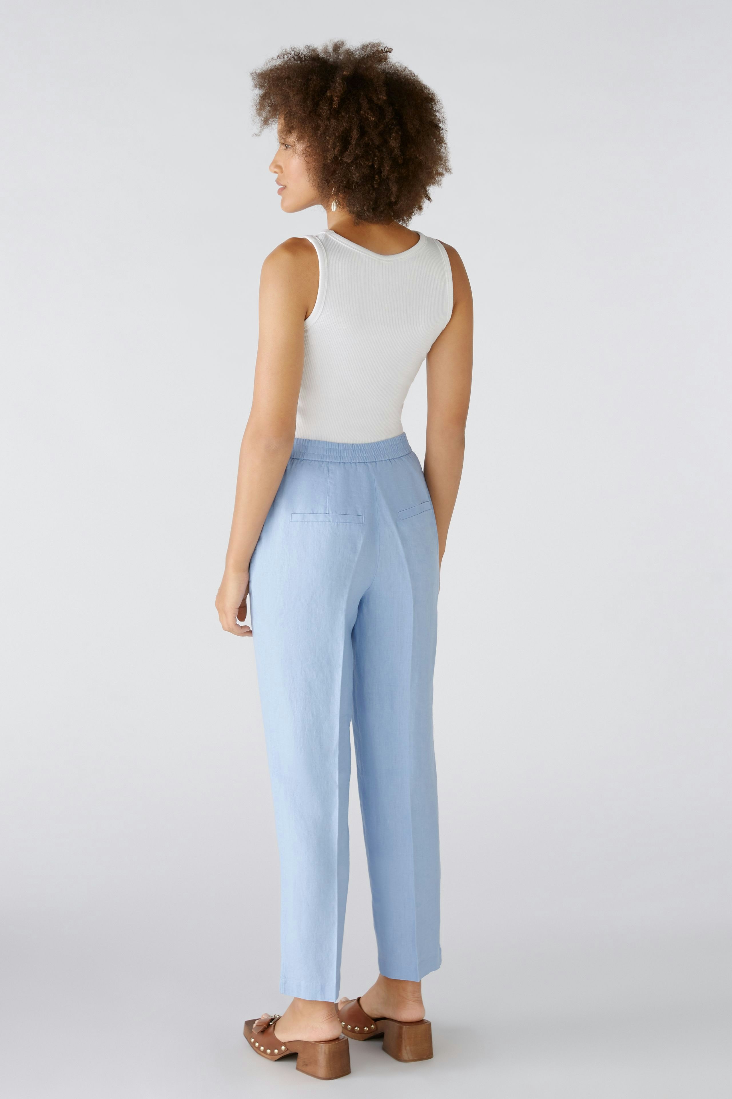 Bild 3 von Linen trousers - light blue in light blue | Oui