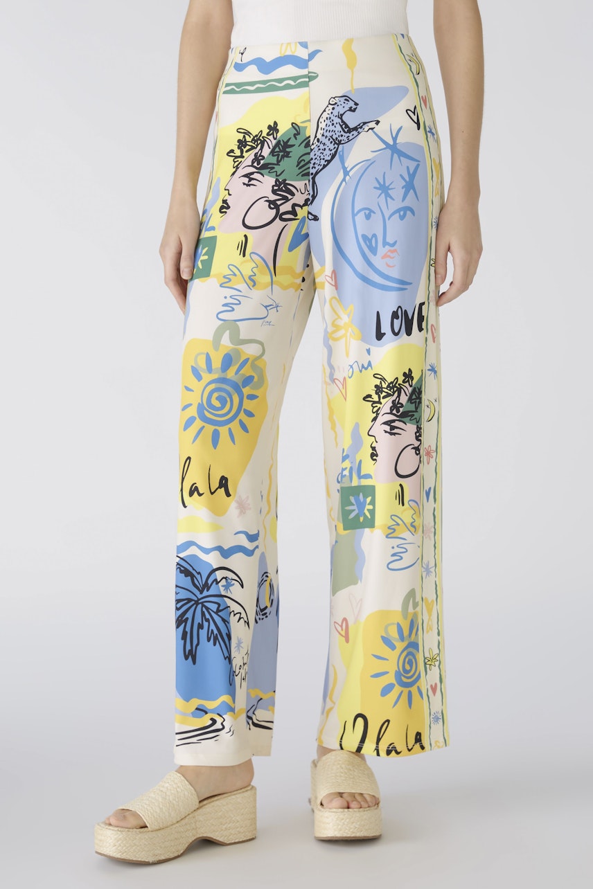 Bild 2 von Marlene trousers - yellow blue in yellow blue | Oui