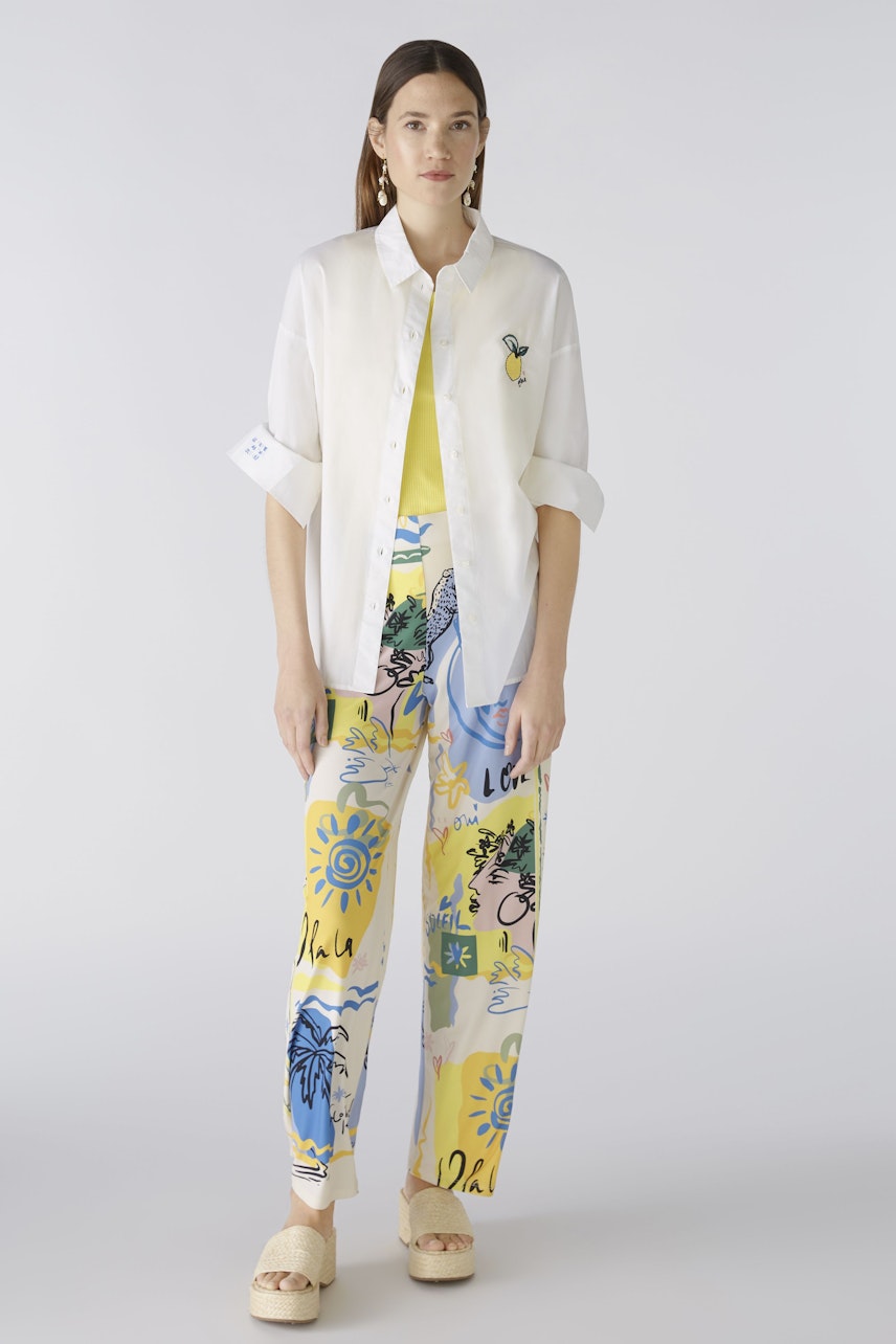 Bild 1 von Marlene trousers - yellow blue in yellow blue | Oui