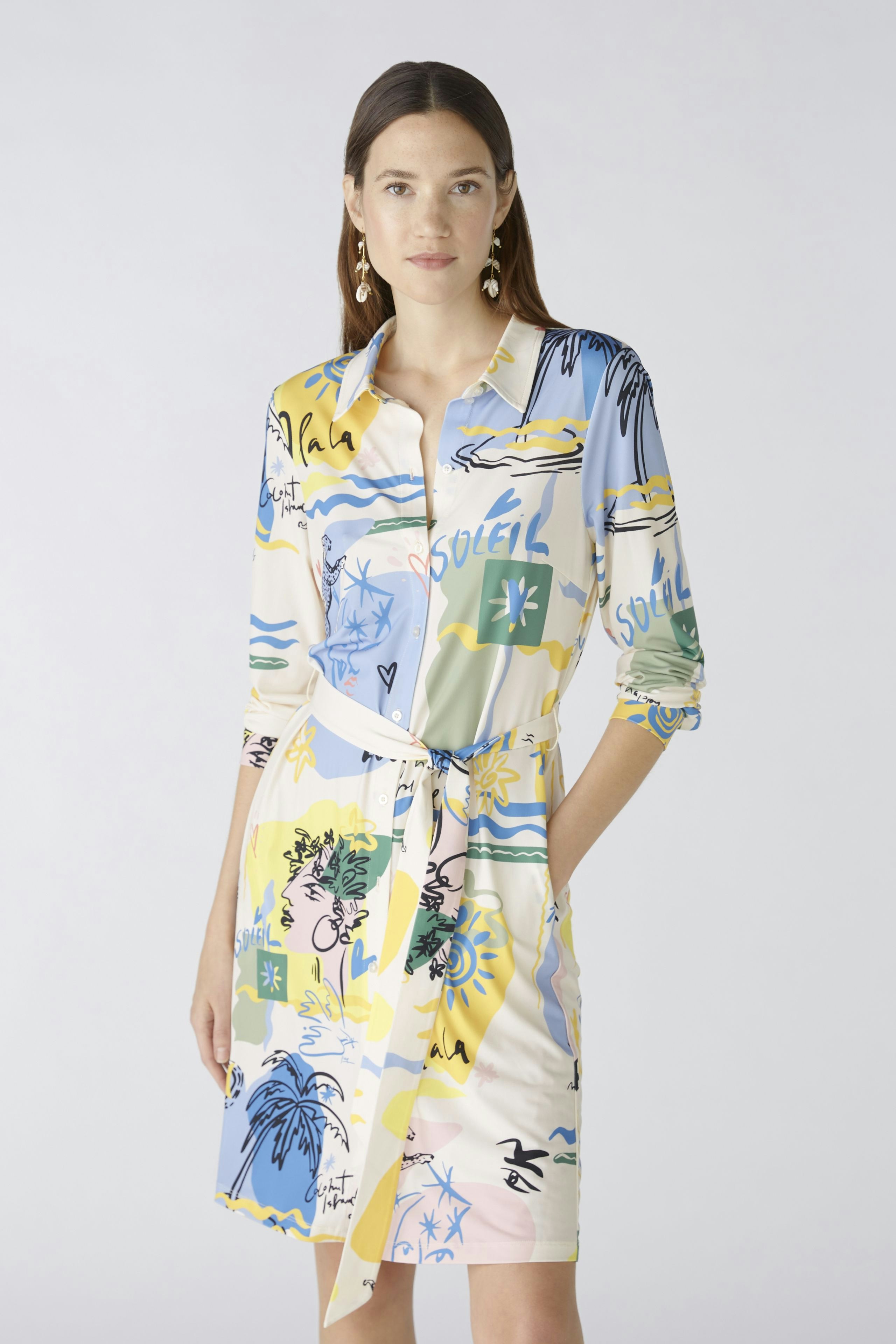 Bild 2 von Shirt blouse dress - yellow blue in yellow blue | Oui
