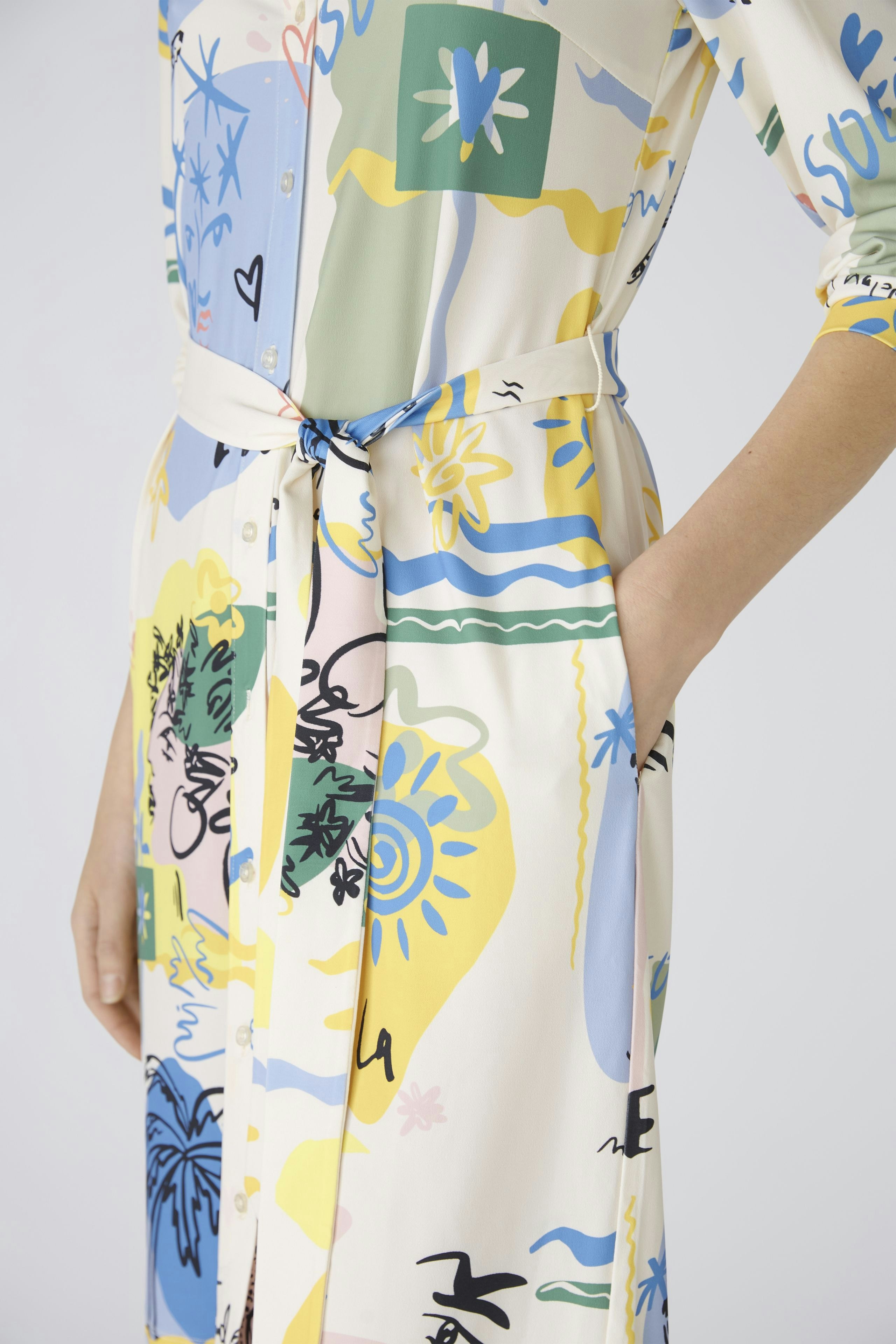 Bild 5 von Shirt blouse dress - yellow blue in yellow blue | Oui