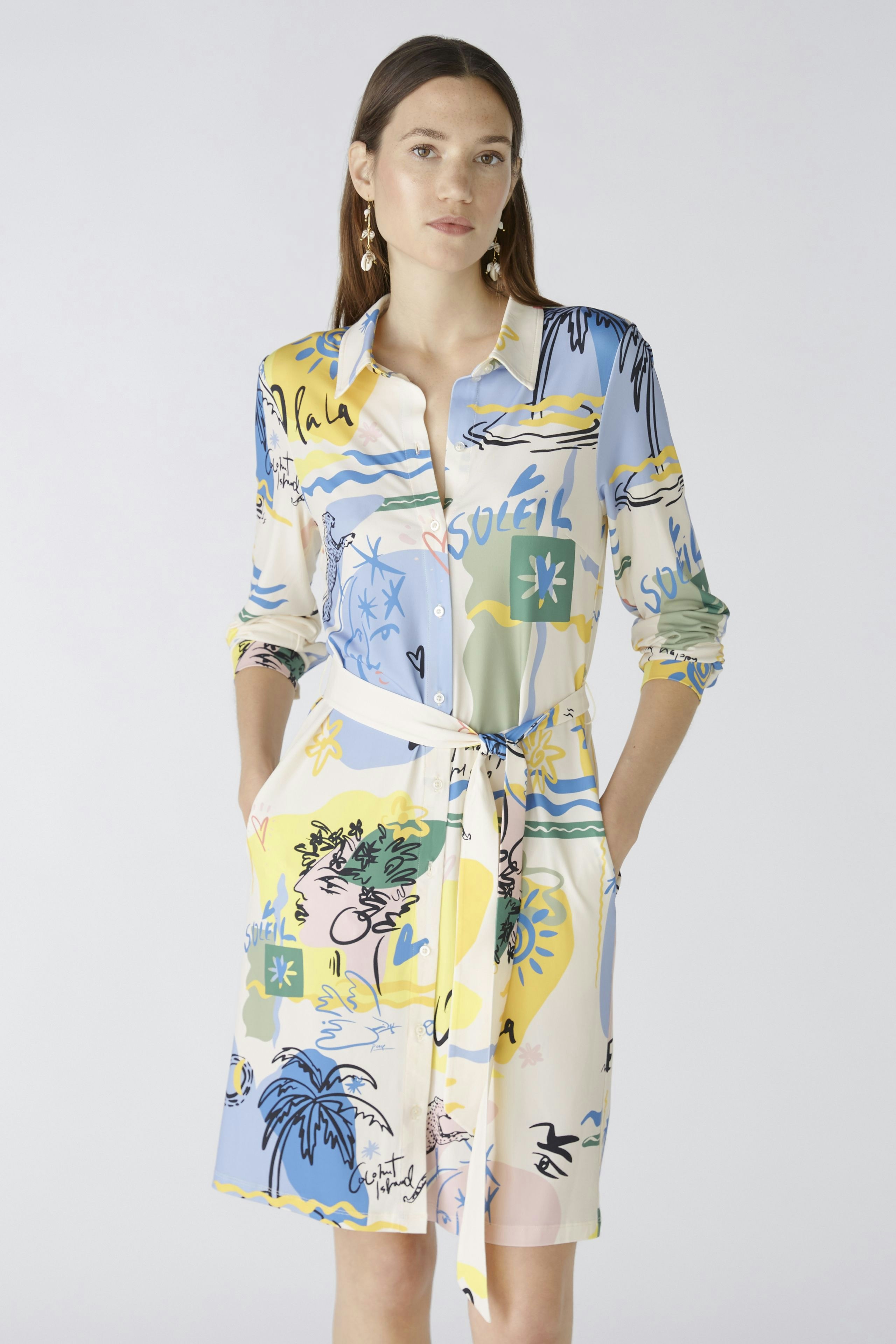 Bild 6 von Shirt blouse dress - yellow blue in yellow blue | Oui