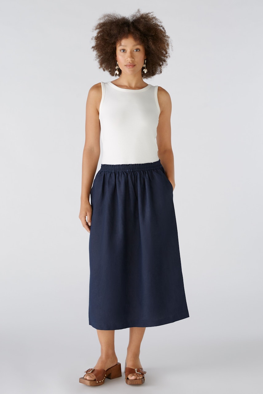 Bild 5 von Midi skirt - darkblue in darkblue | Oui