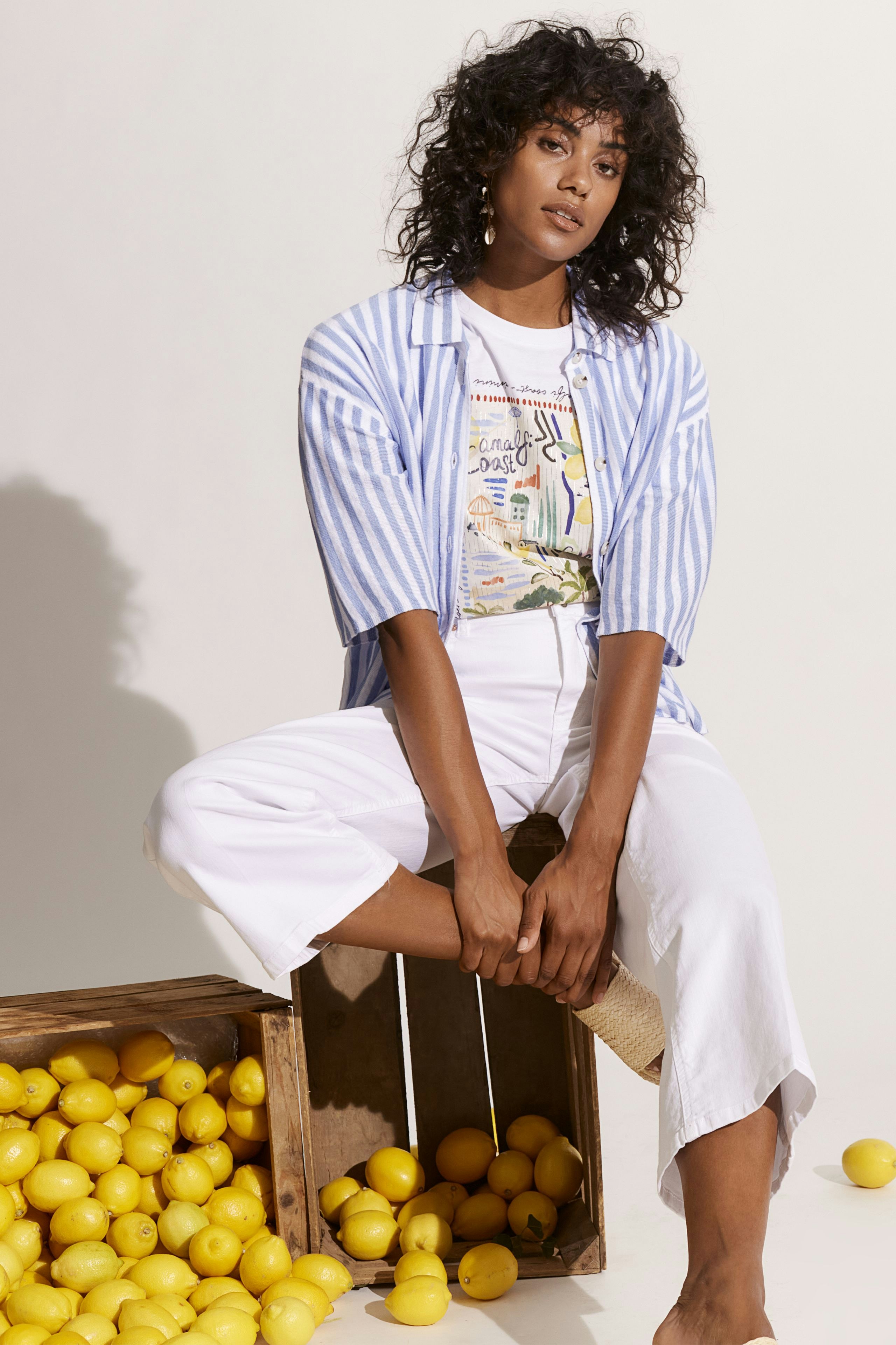 Bild 7 von WIDE LEG jeans - optic white in optic white | Oui