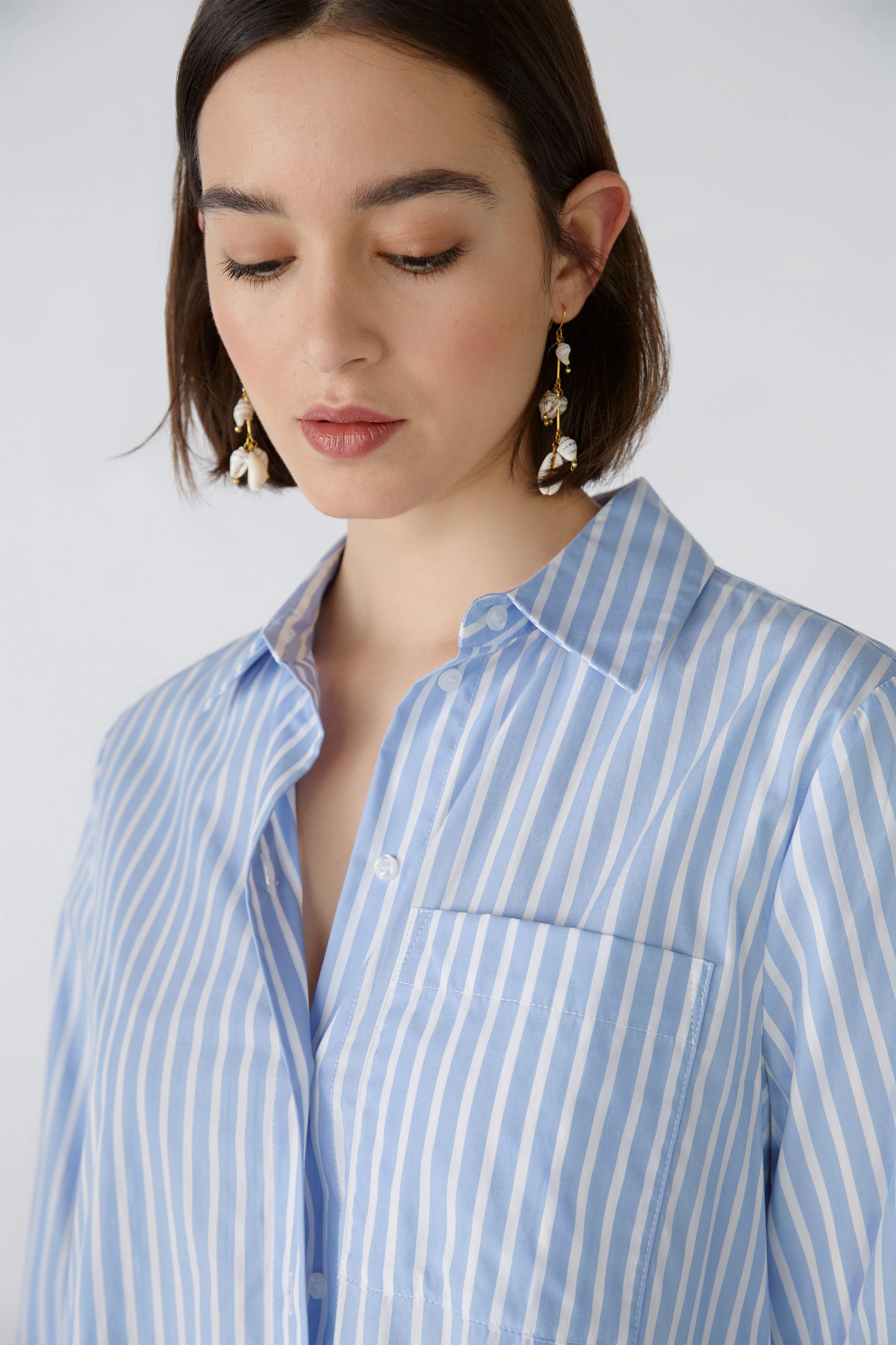 Image 4 of Shirt blouse dress - lightblue white in lightblue white | Oui