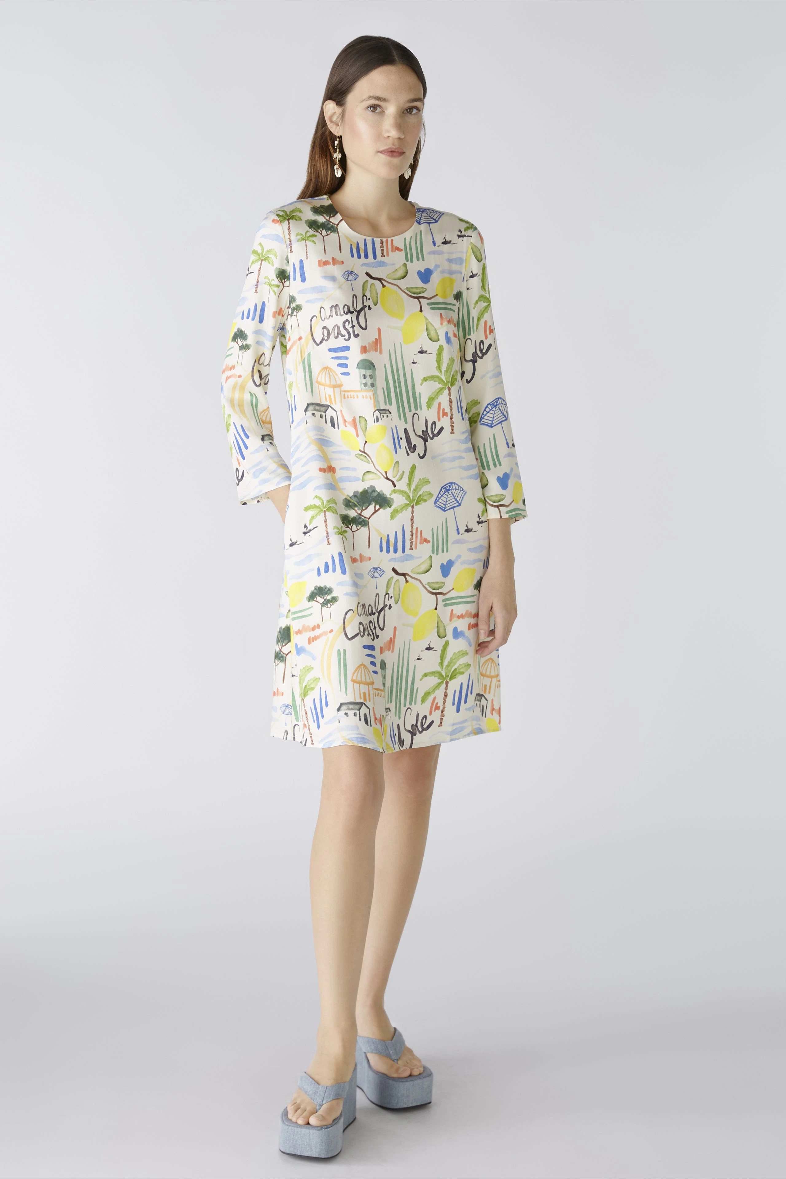 Image 2 of Dress - white blue in white blue | Oui