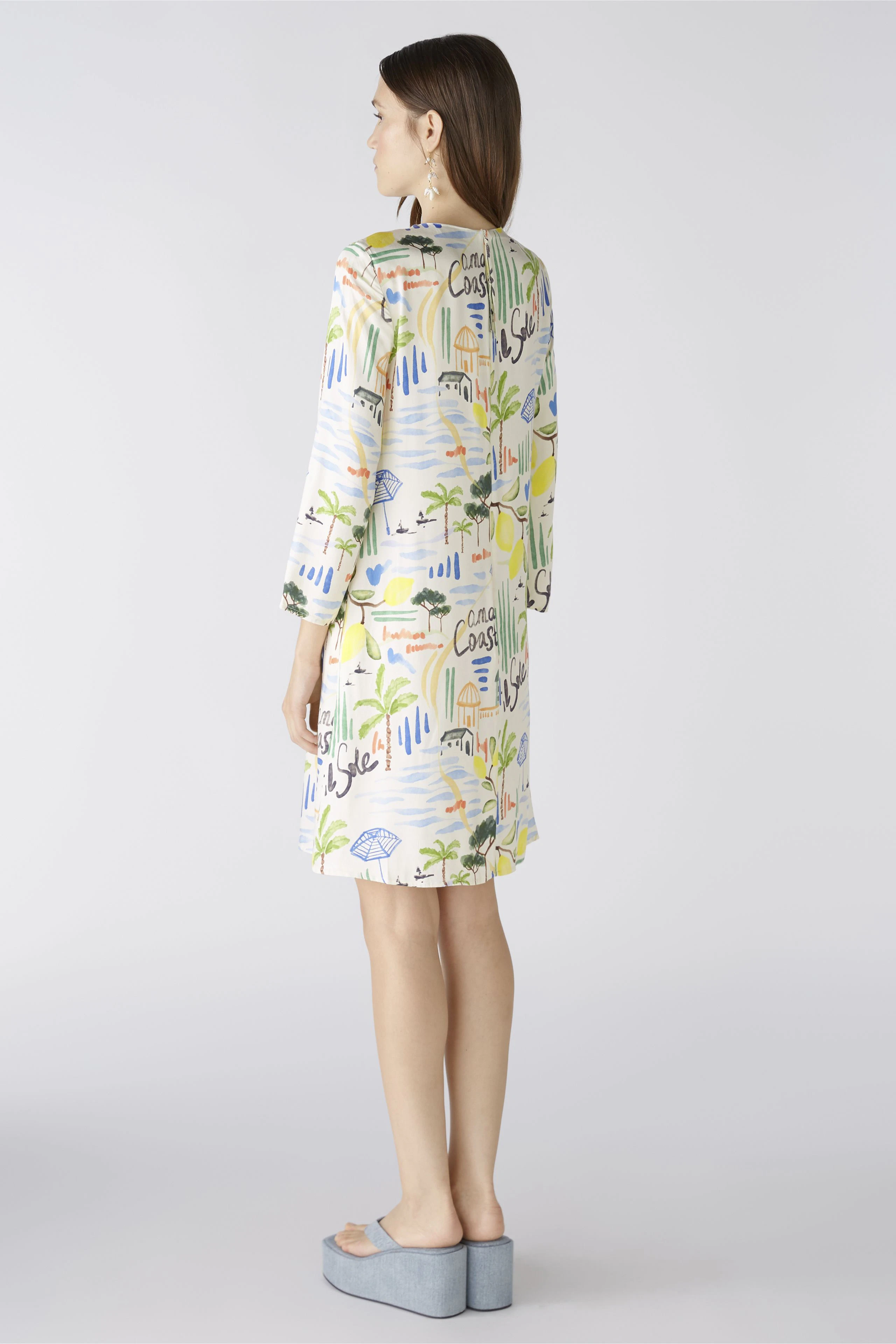 Image 3 of Dress - white blue in white blue | Oui