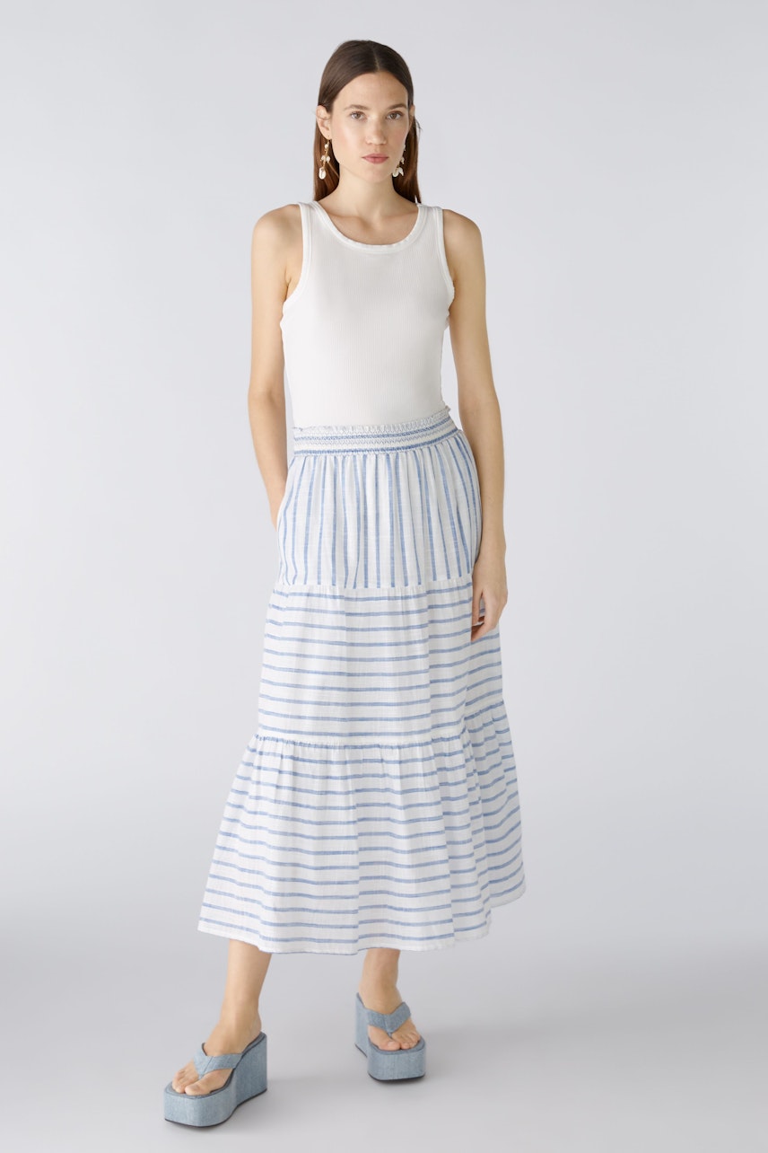 Bild 5 von Maxi skirt - white blue in white blue | Oui