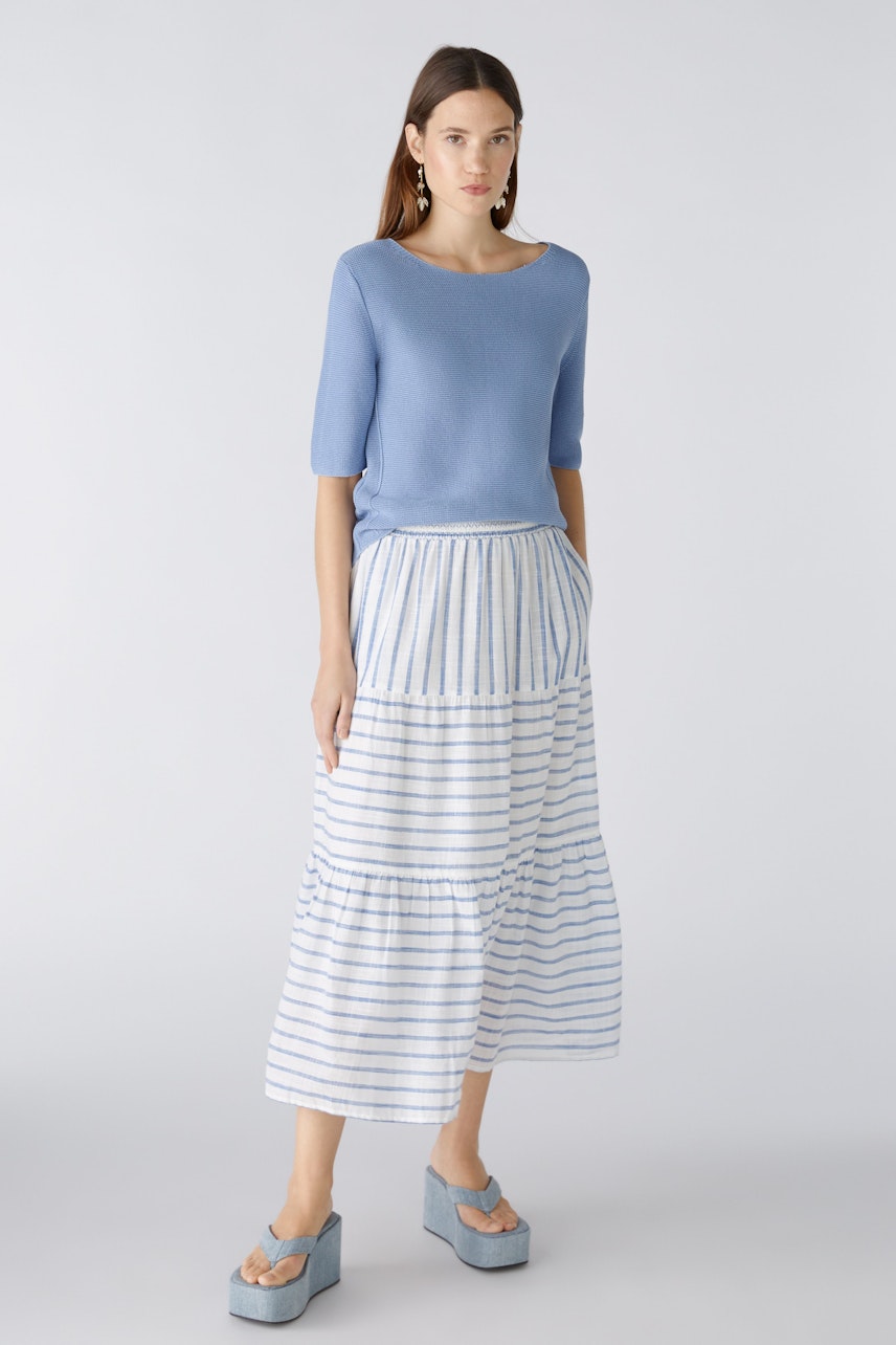 Bild 1 von Maxi skirt - white blue in white blue | Oui