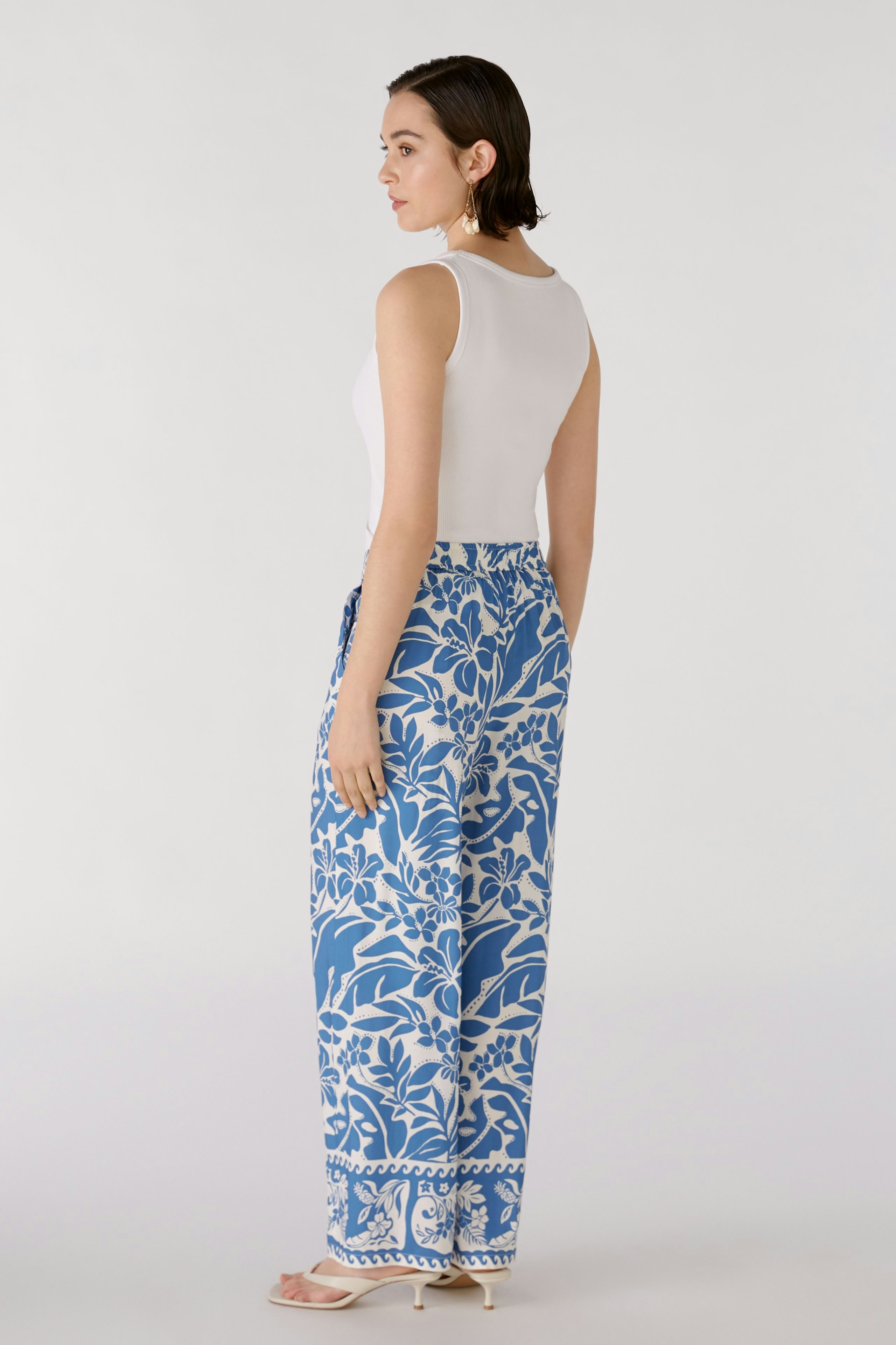 Bild 3 von Trousers - blue white in blue white | Oui