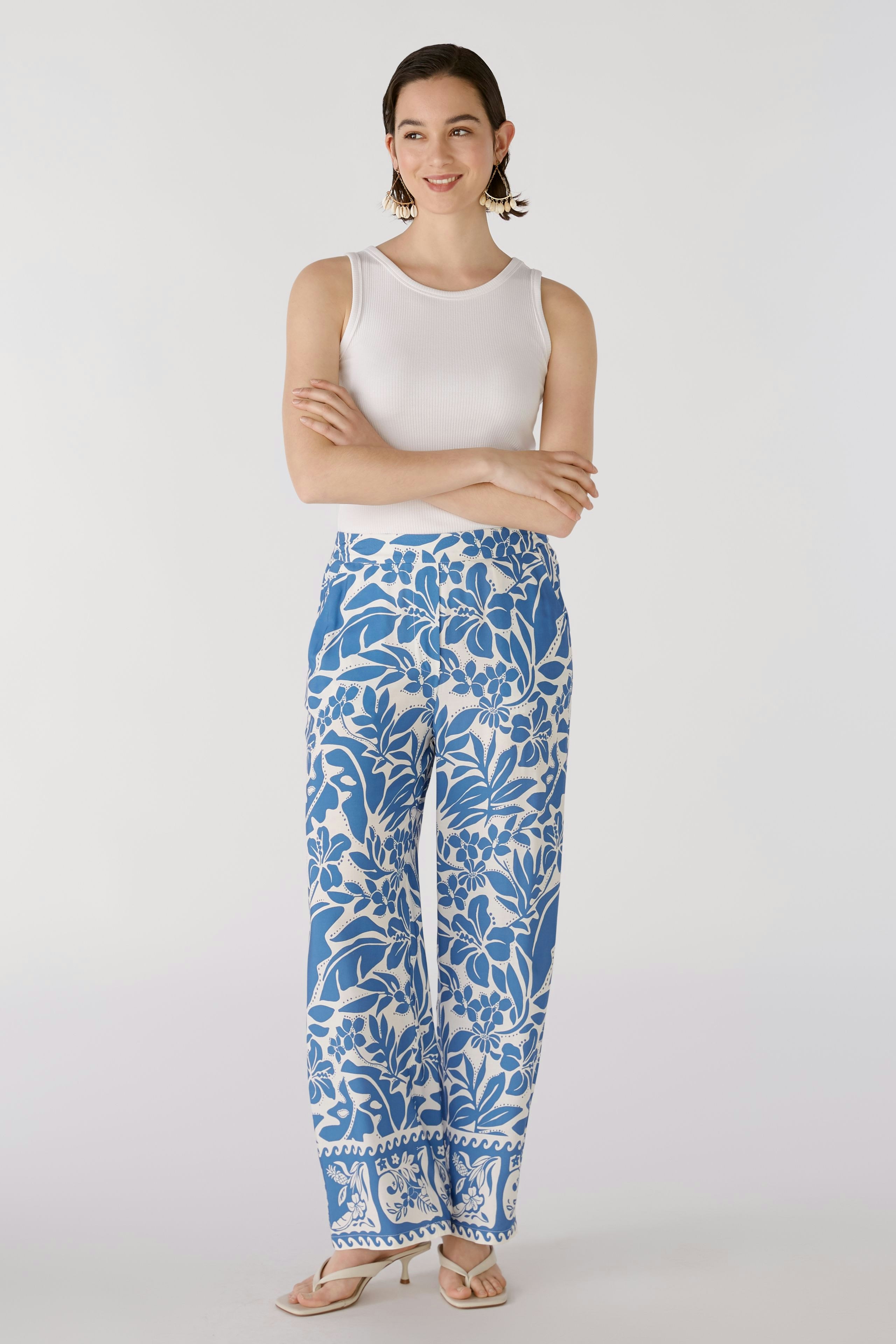 Bild 5 von Trousers - blue white in blue white | Oui