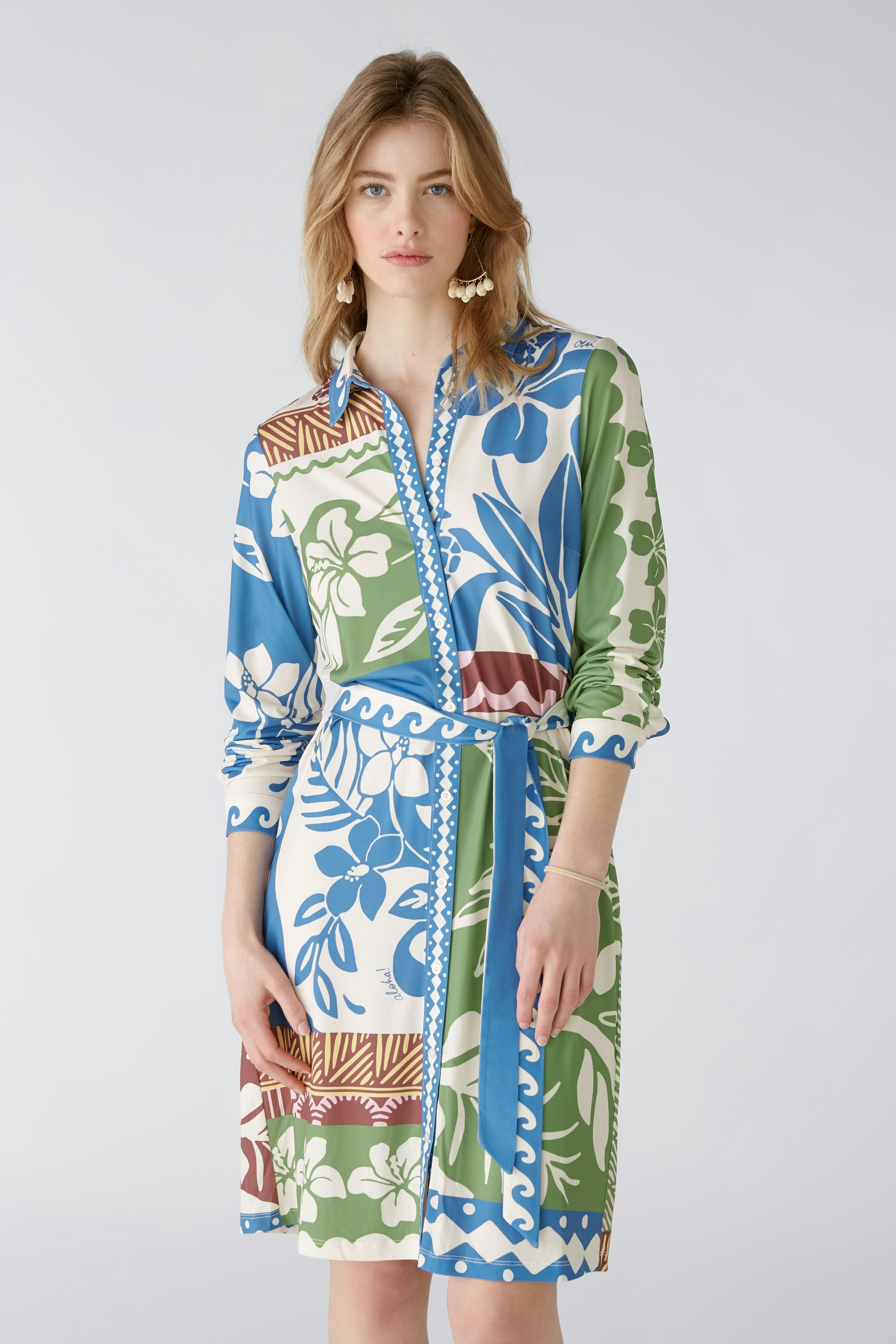Bild 2 von Shirt blouse dress - blue green in blue green | Oui
