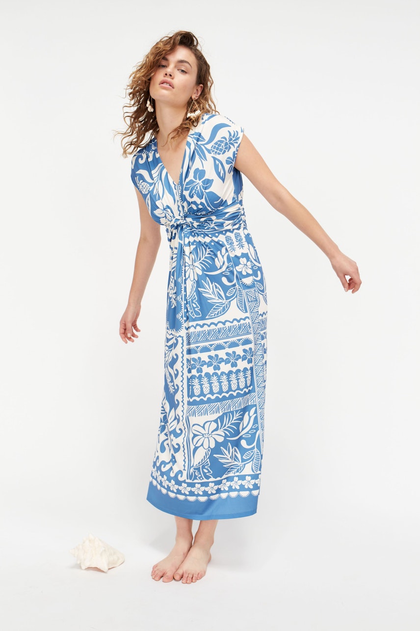 Bild 6 von Maxi dress - blue white in blue white | Oui