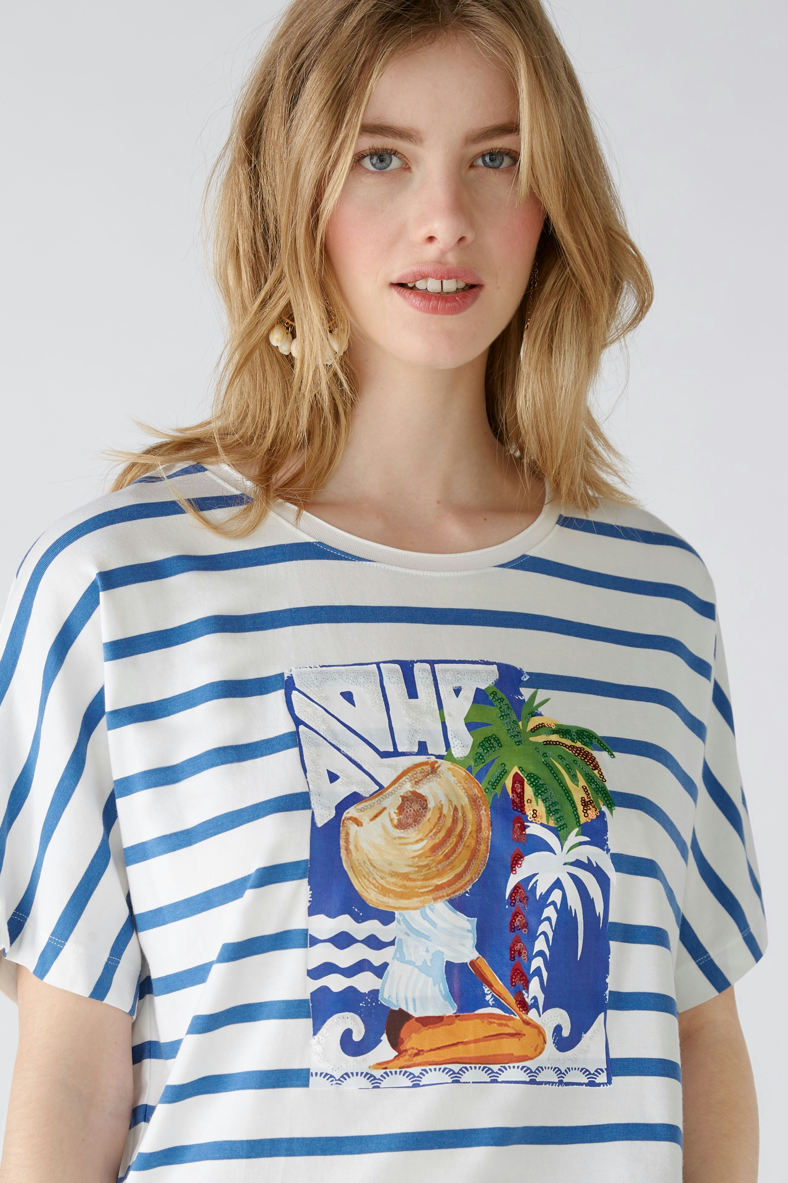 Bild 4 von T-shirt - white blue in white blue | Oui